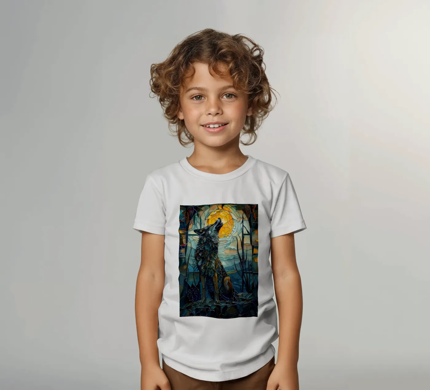 Wolf Dier kinder t-shirt van Pierre Walton
