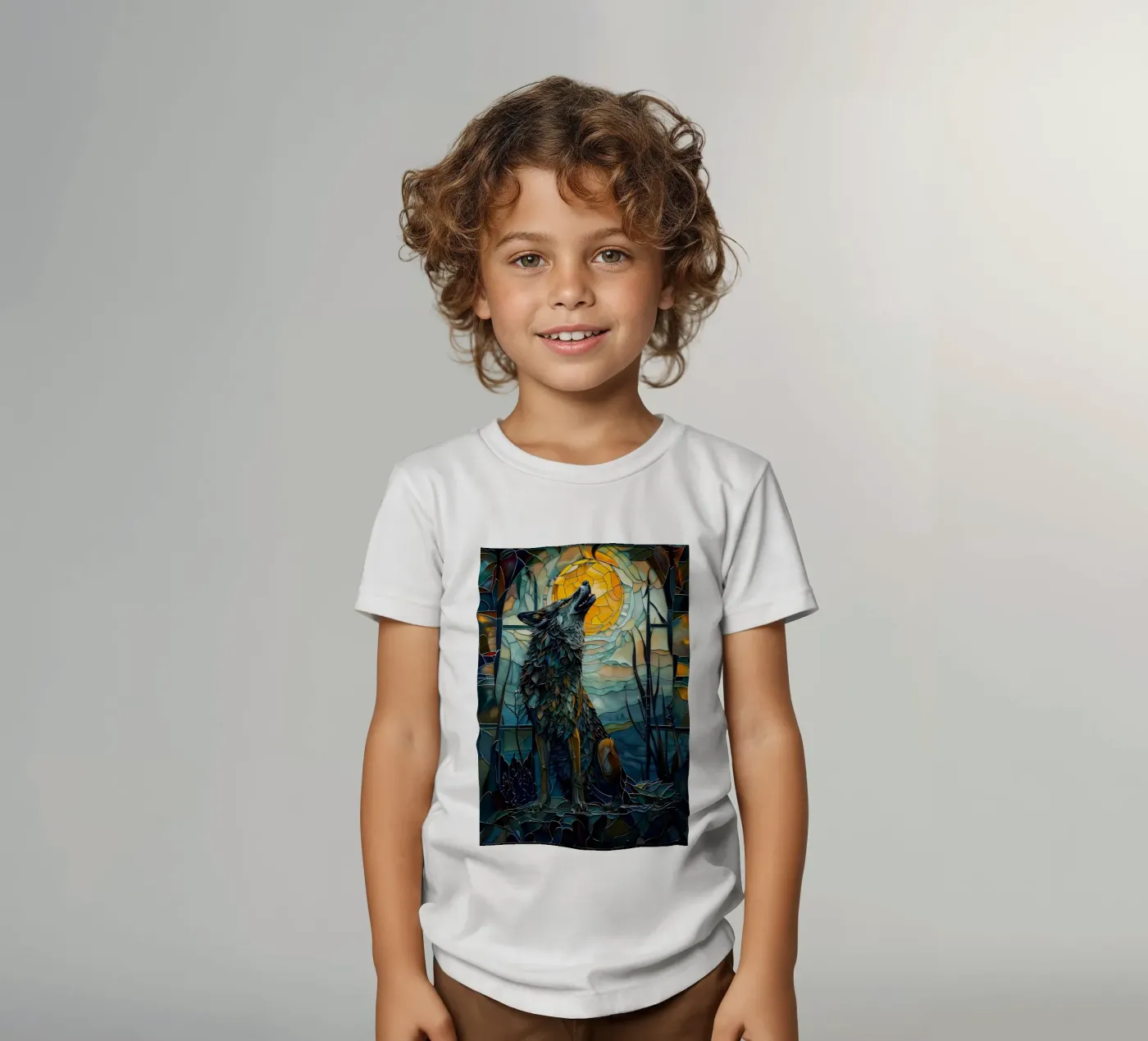Wolf Dier kinder t-shirt van Pierre Walton