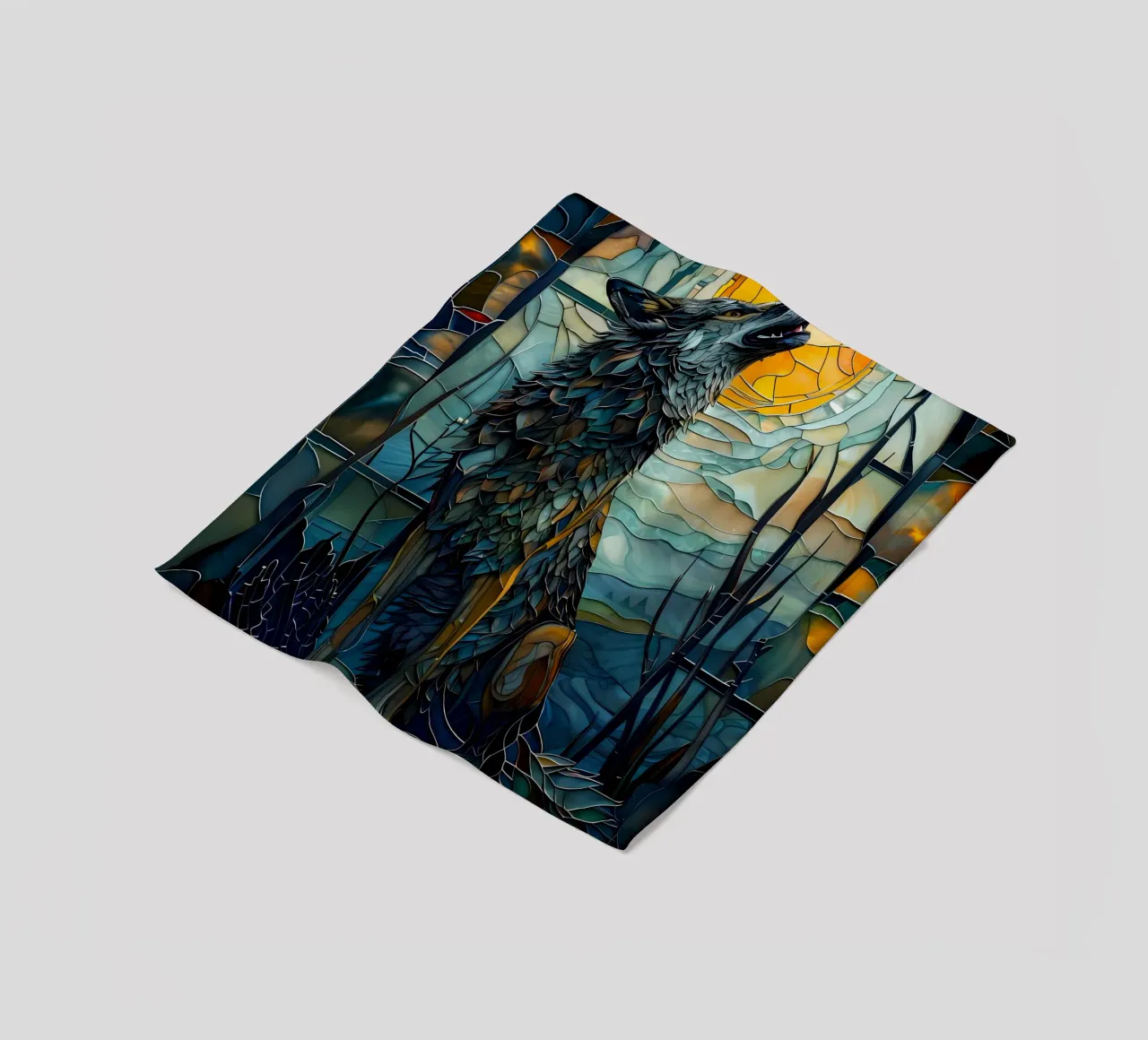Animale lupo coperta in pile da Pierre Walton