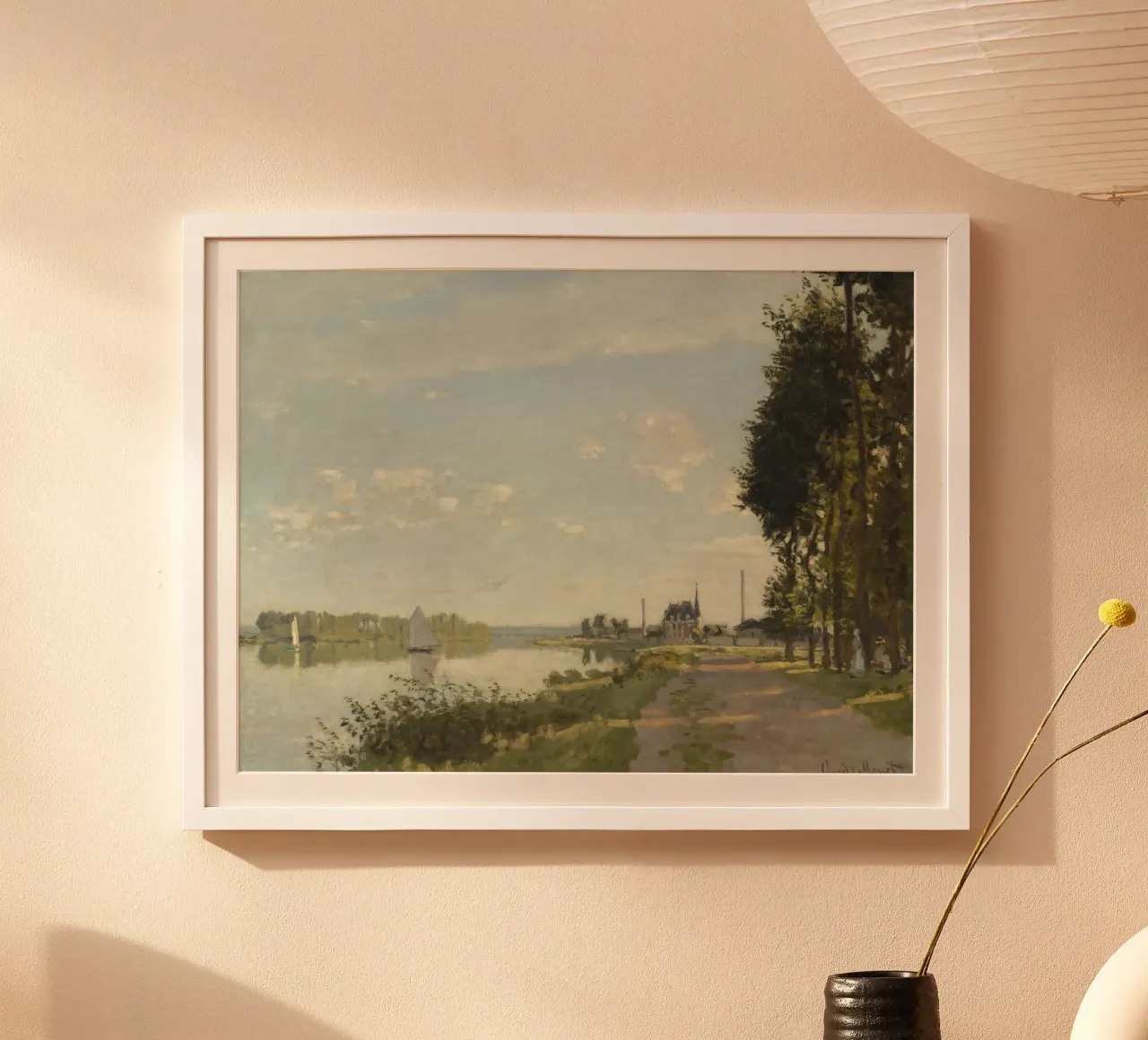 Claude Monet - Argenteuil poster con telaio in plastica da Timeless Artworks