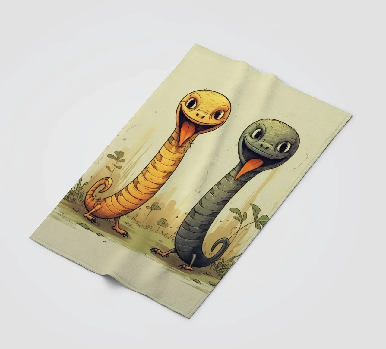 Duo Cobra retrò coperta in pile da Funny Animals