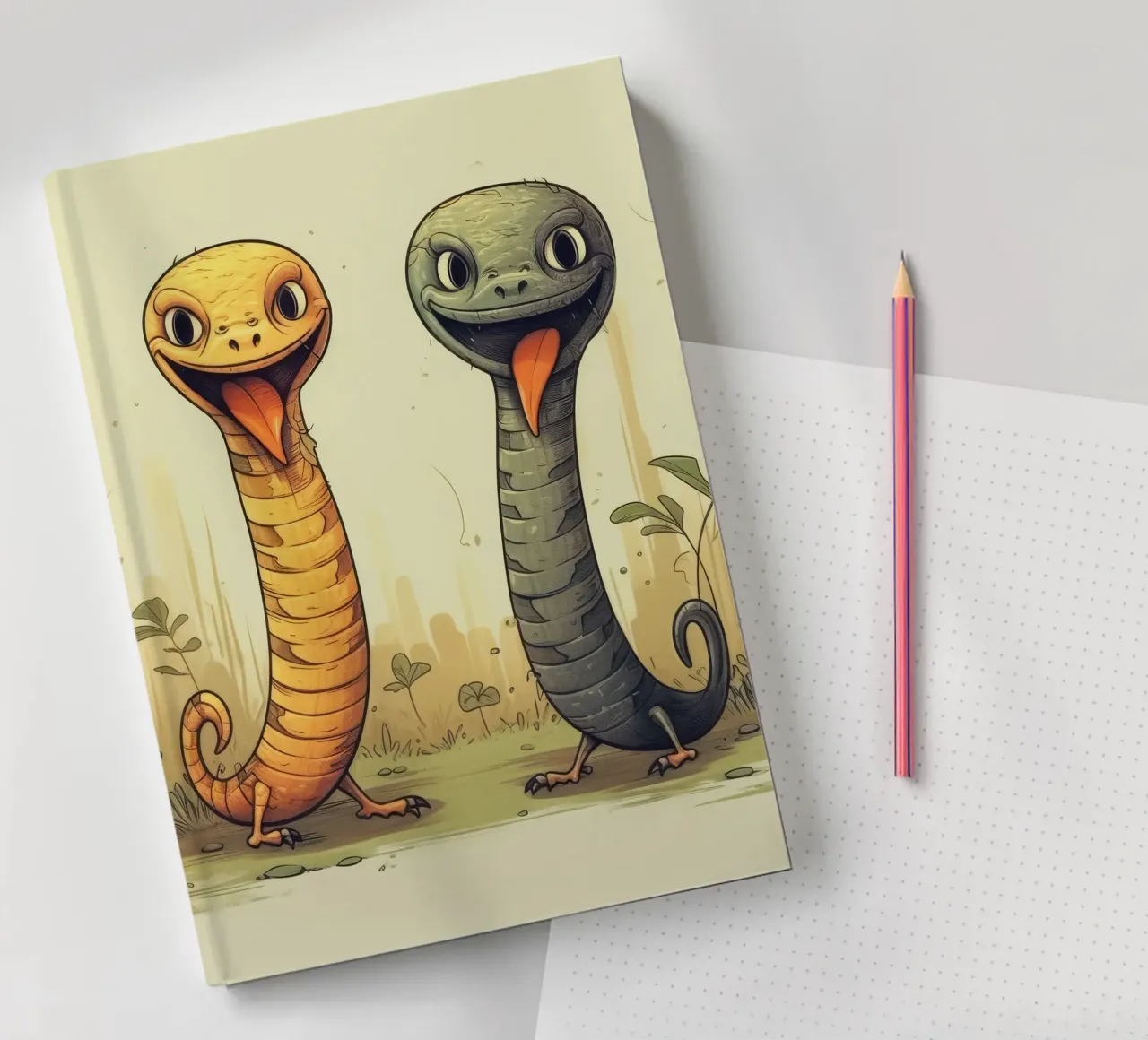 Retro Cobra Duo notebook by Funny Animals