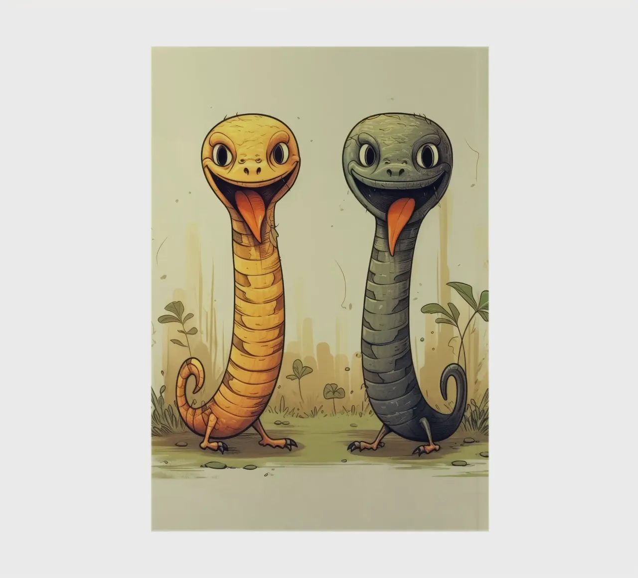 Retro Cobra Duo notebook by Funny Animals