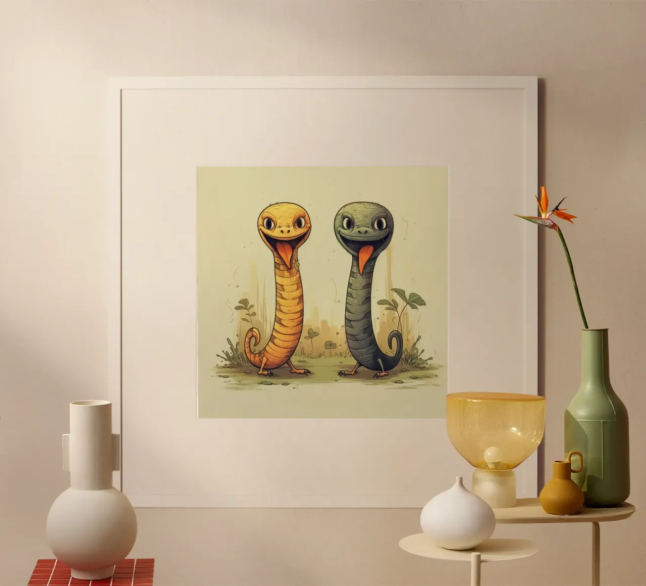 Duo Cobra retrò carta hahnemühle da Funny Animals