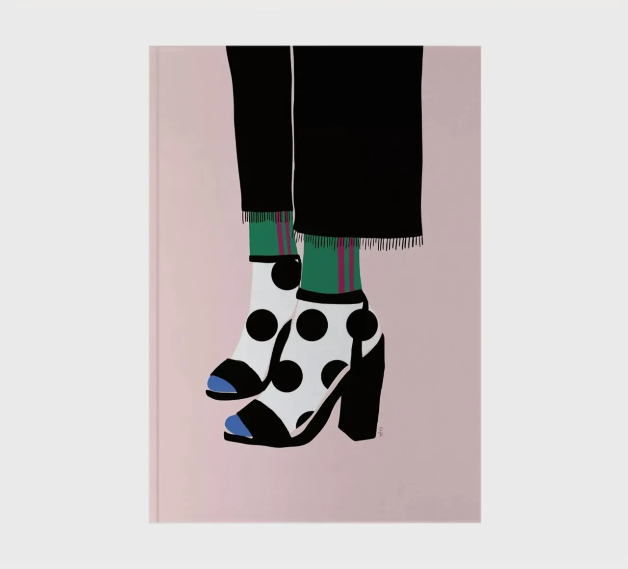 Polka Dot Socks in Heels Notizbuch von Linda Gobeta