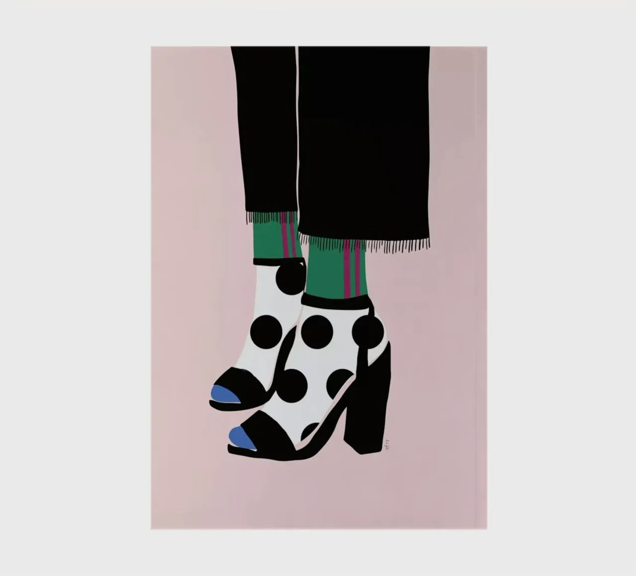 Polka Dot Socks in Heels Notizbuch von Linda Gobeta