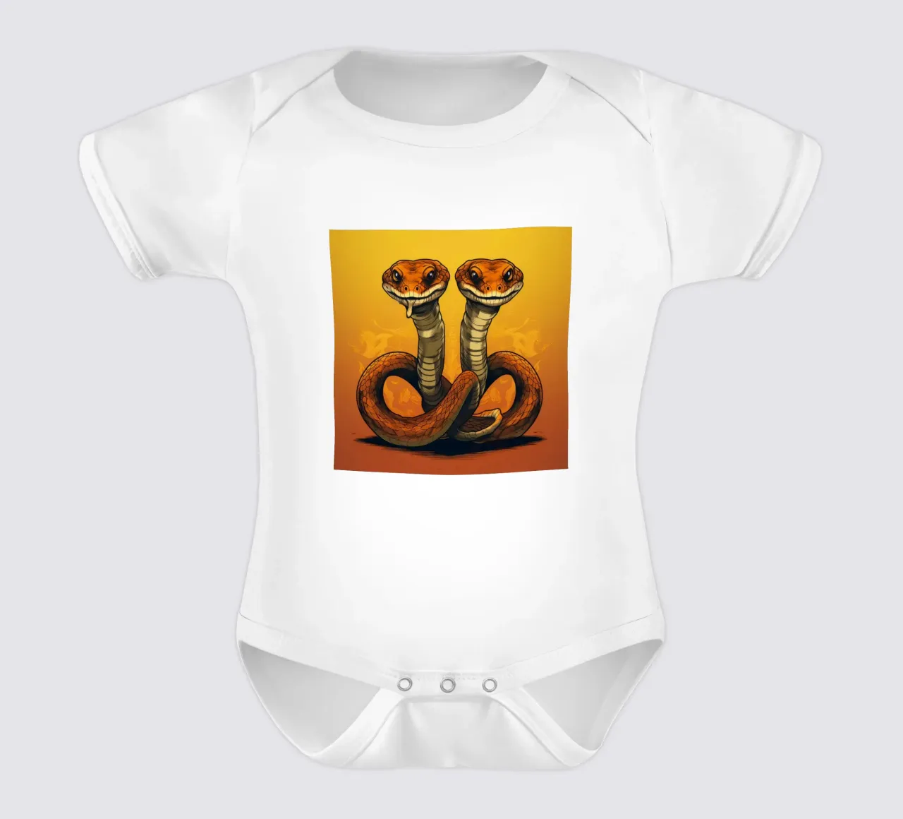 Duo Cobra retrò body neonato maniche corte da Funny Animals