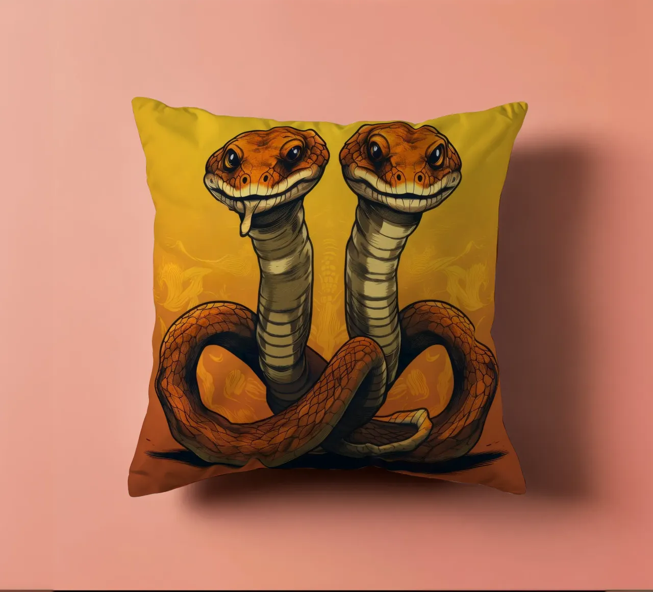 Duo Cobra retrò cuscino da Funny Animals