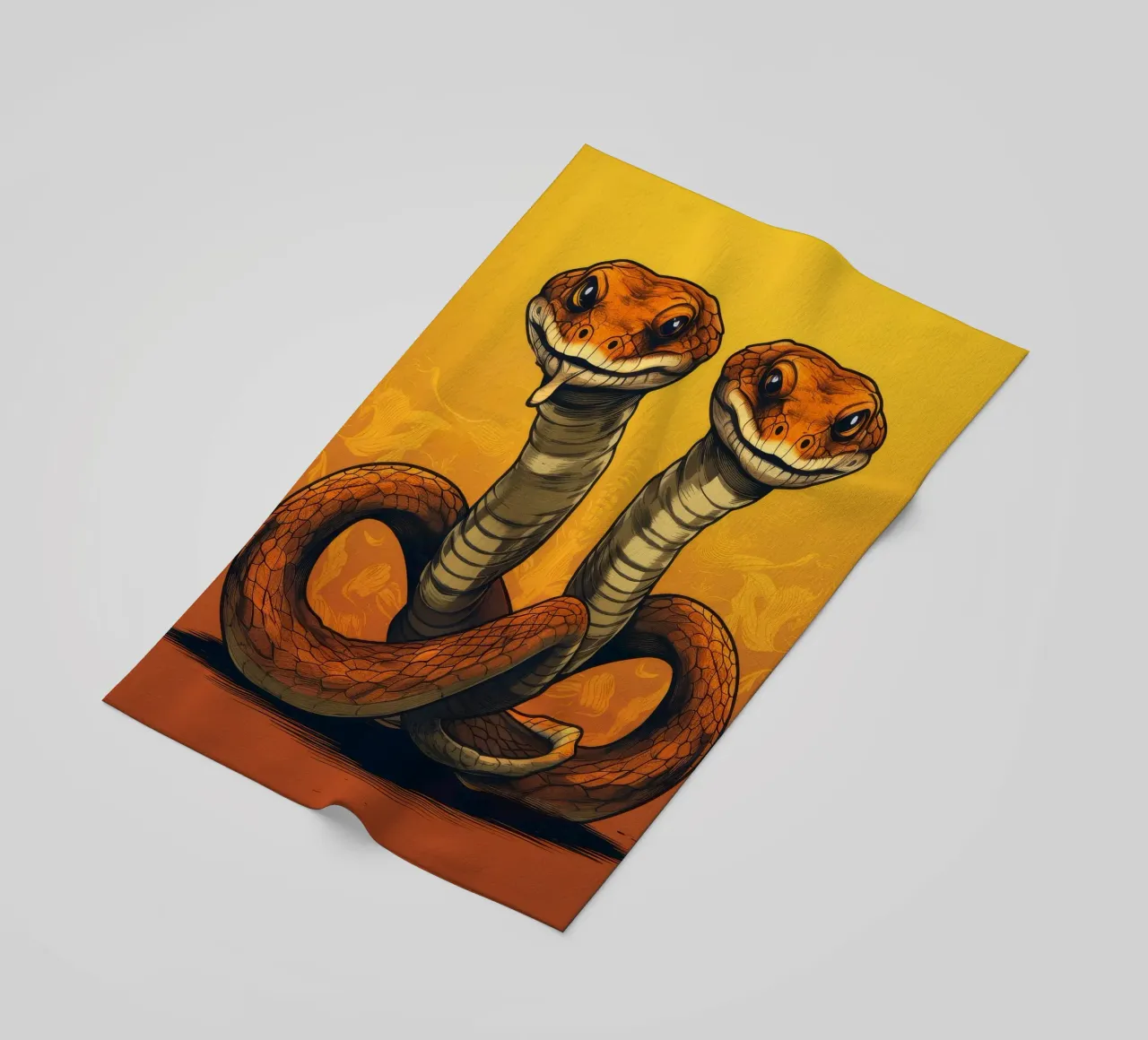 Duo Cobra retrò telo mare da Funny Animals