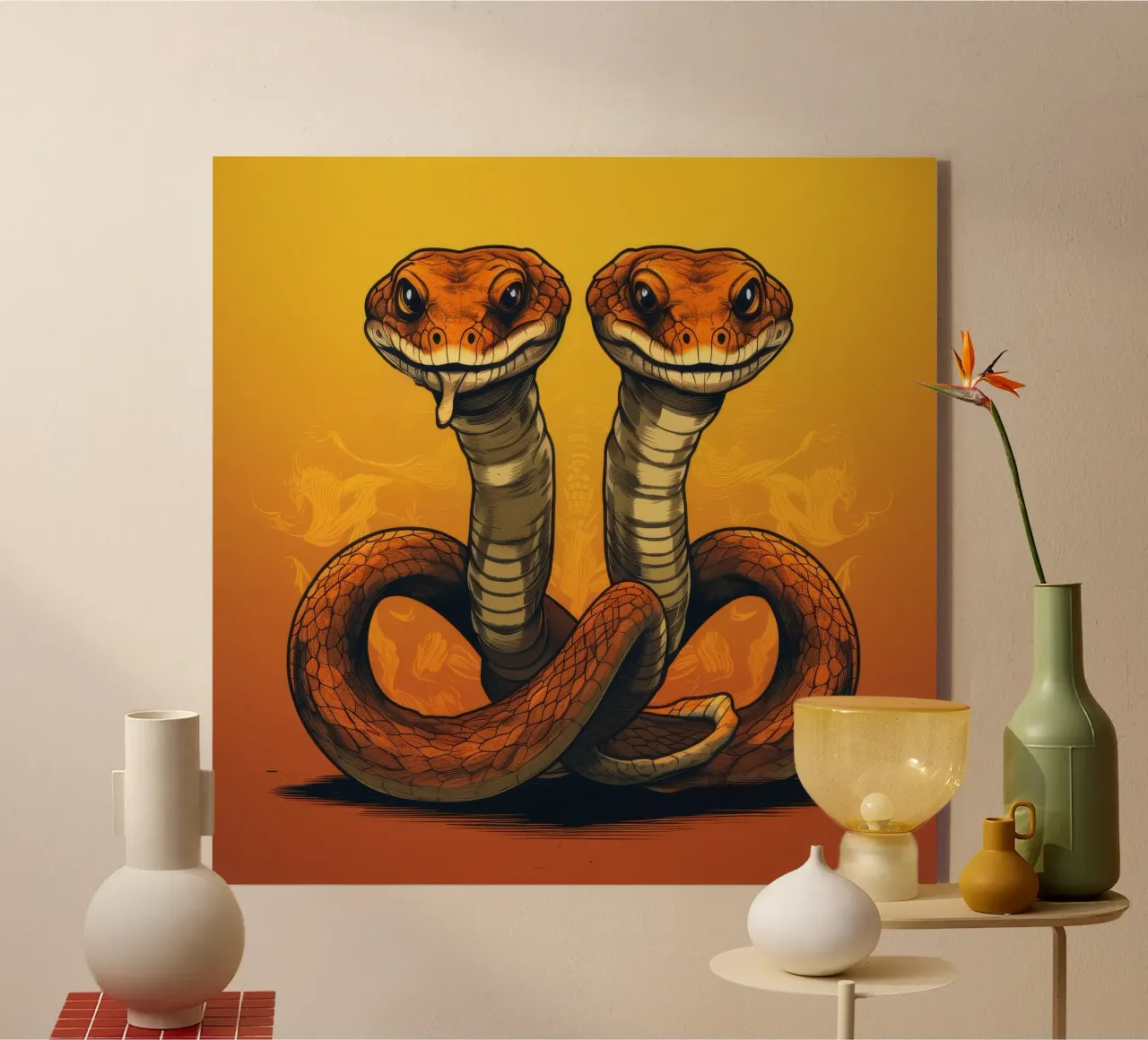 Duo Cobra retrò plexiglass da Funny Animals