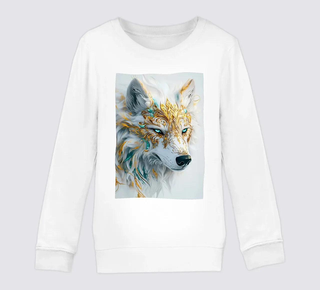 Wolf Animal kids sweatshirt by Pierre Walton
