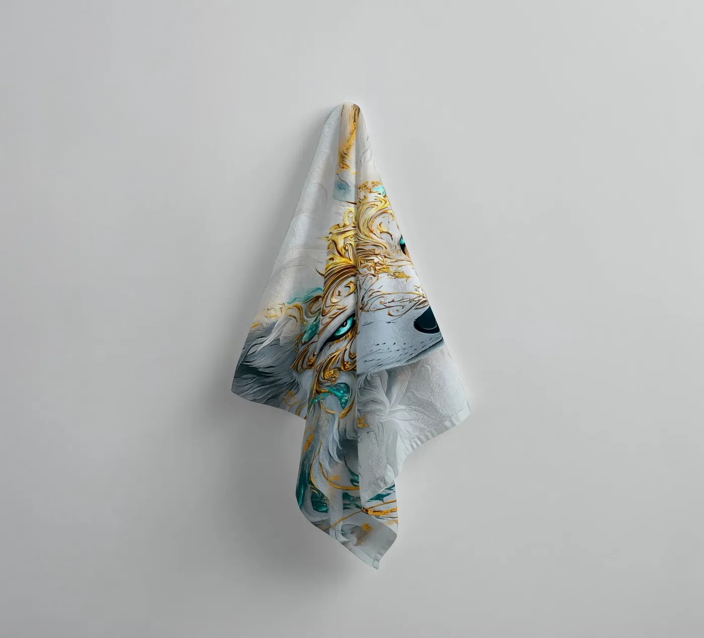 Wolf Dier badhanddoek van Pierre Walton