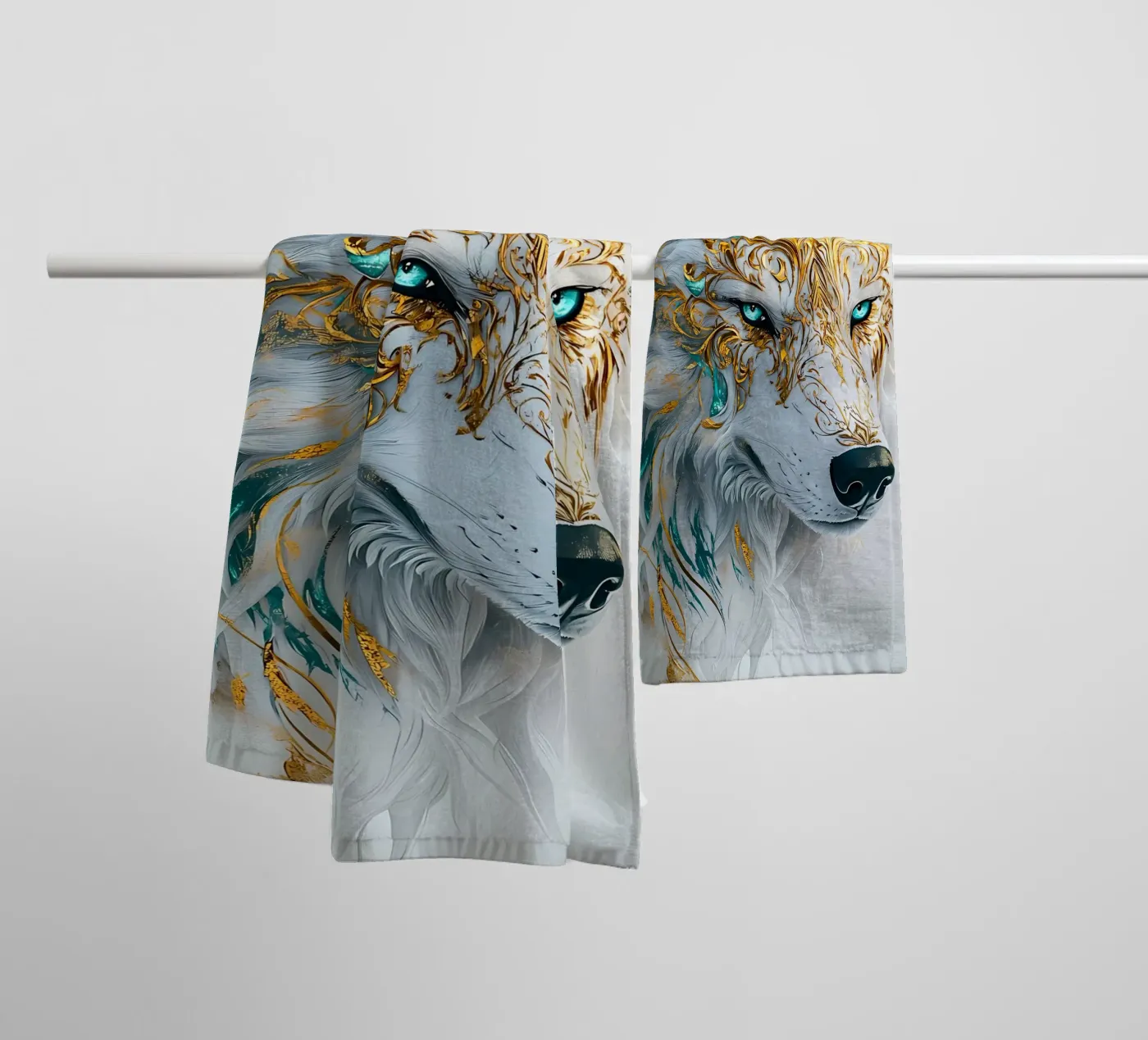 Wolf Dier badhanddoek van Pierre Walton