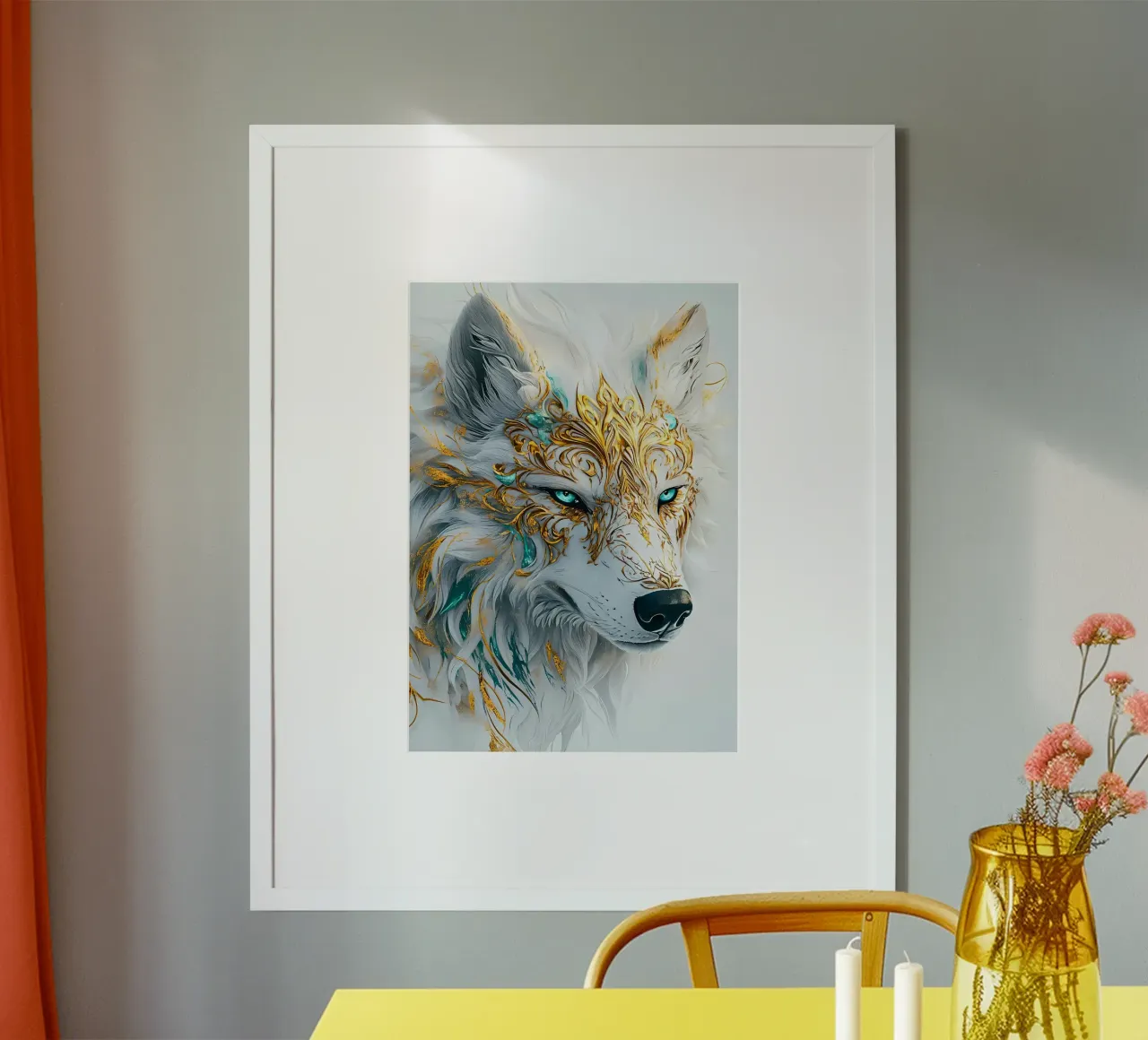Wolf Dier poster van Pierre Walton