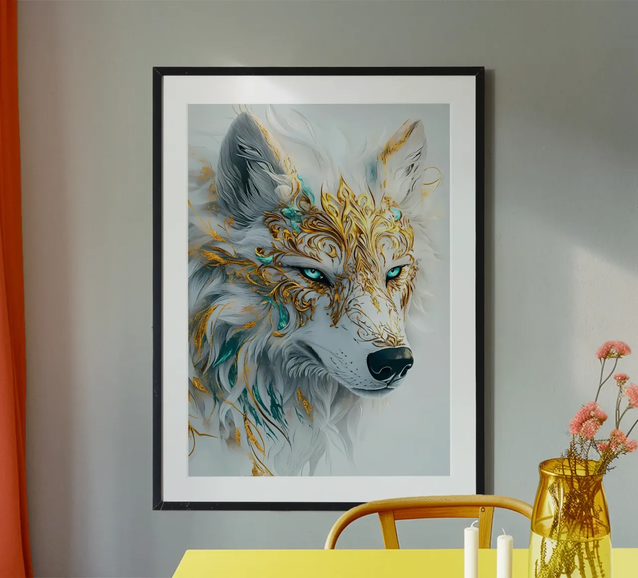 Wolf Dier poster van Pierre Walton