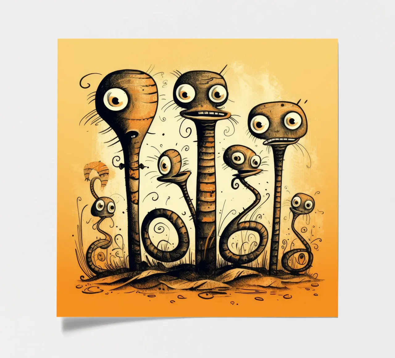 Retro Cobra Gang Stickerbogen von Funny Animals