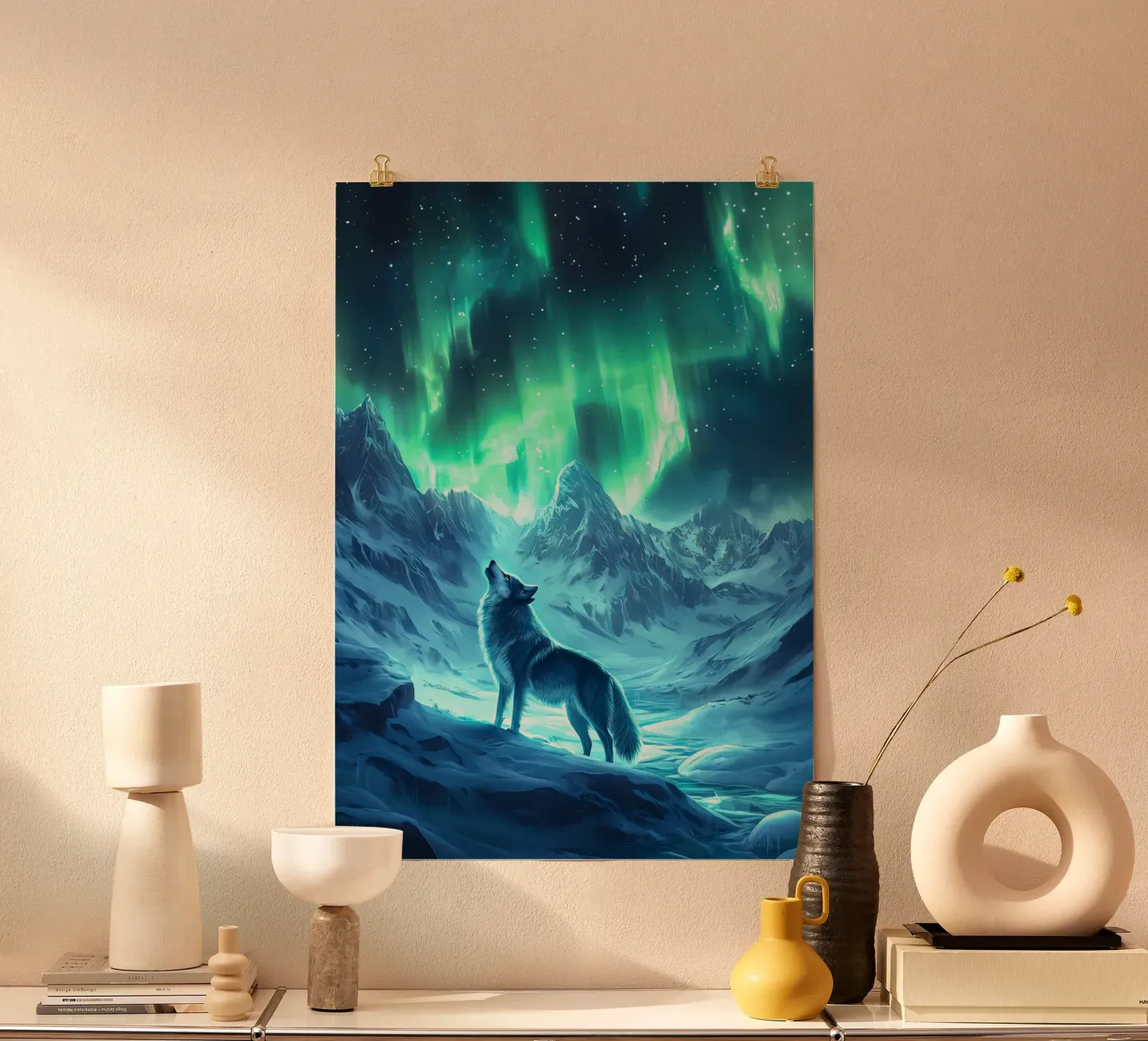 Wolf Tier Poster von Pierre Walton