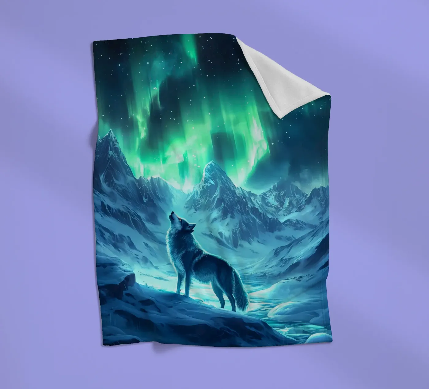 Animale lupo coperta in pile da Pierre Walton