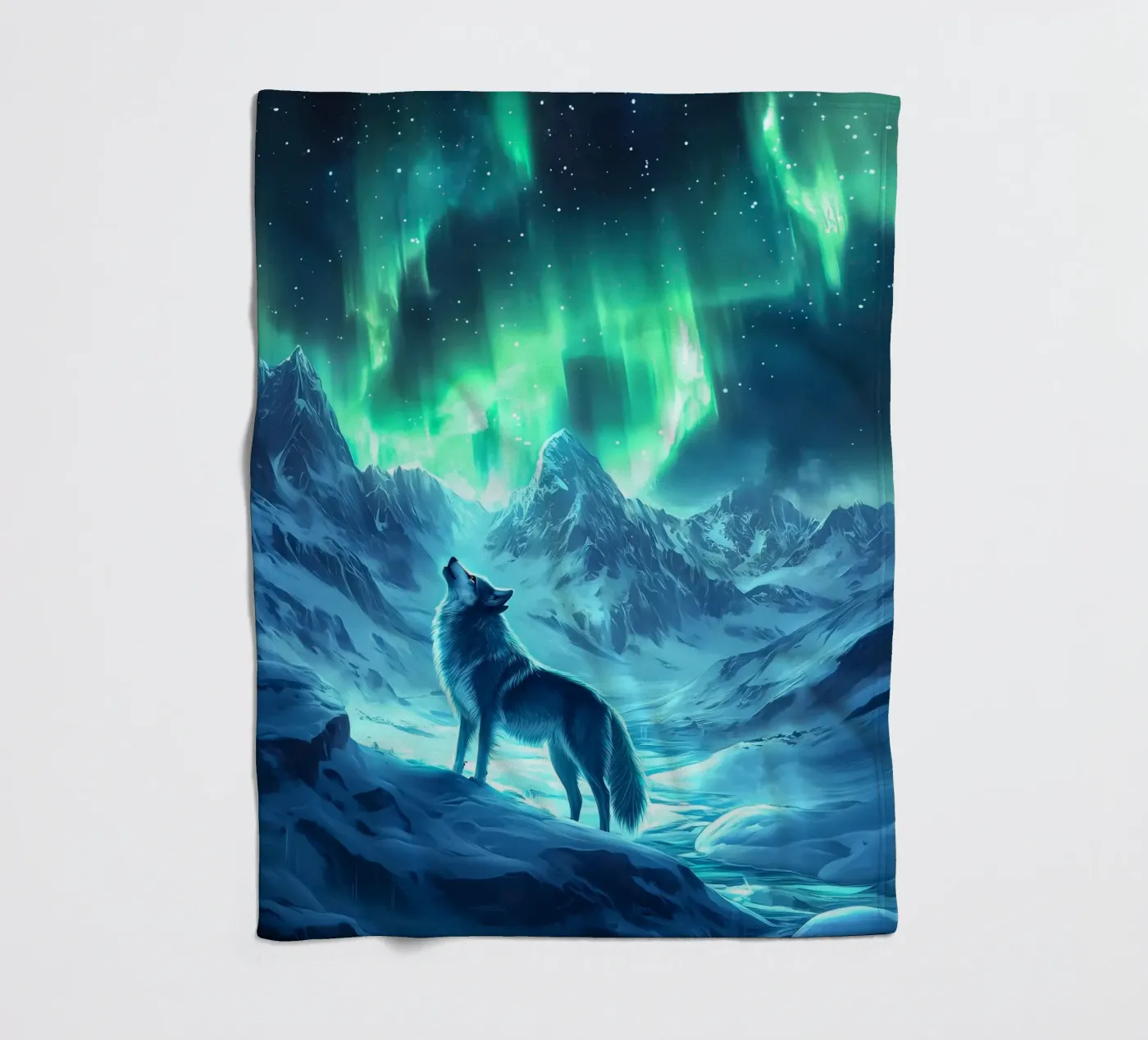 Animale lupo coperta in pile da Pierre Walton