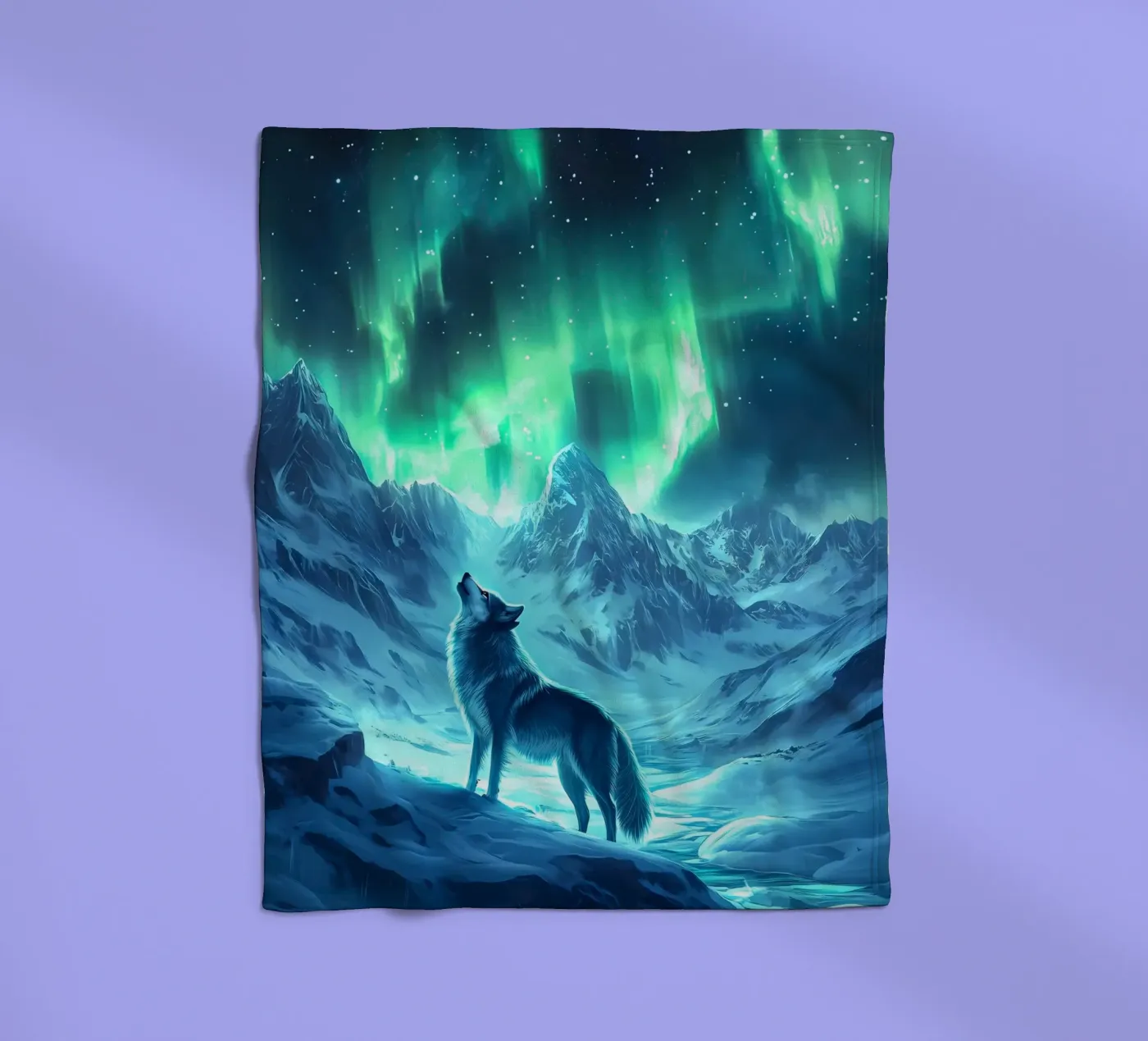 Animale lupo coperta in pile da Pierre Walton