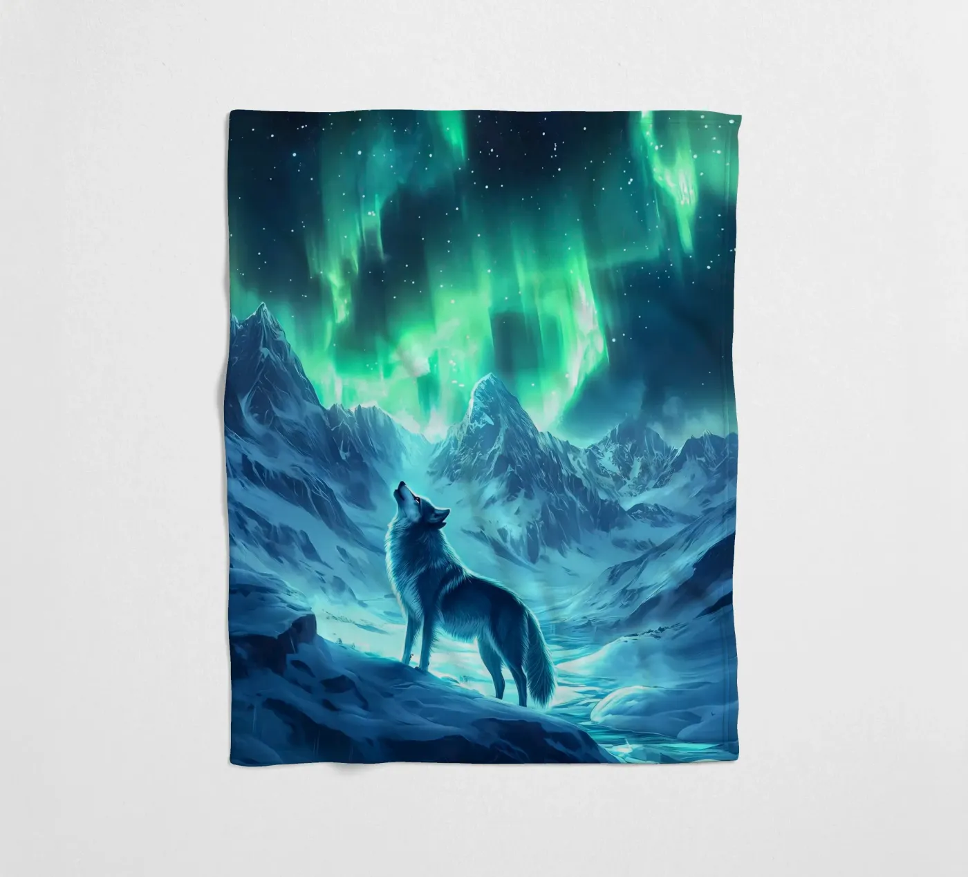 Animale lupo coperta in pile da Pierre Walton