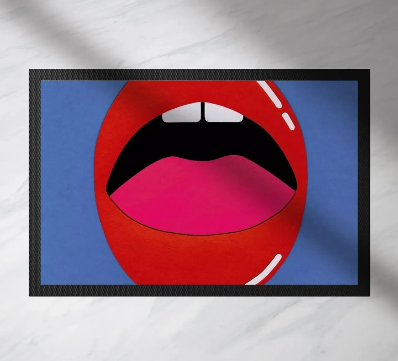 Red Lips doormat by Rosi Feist