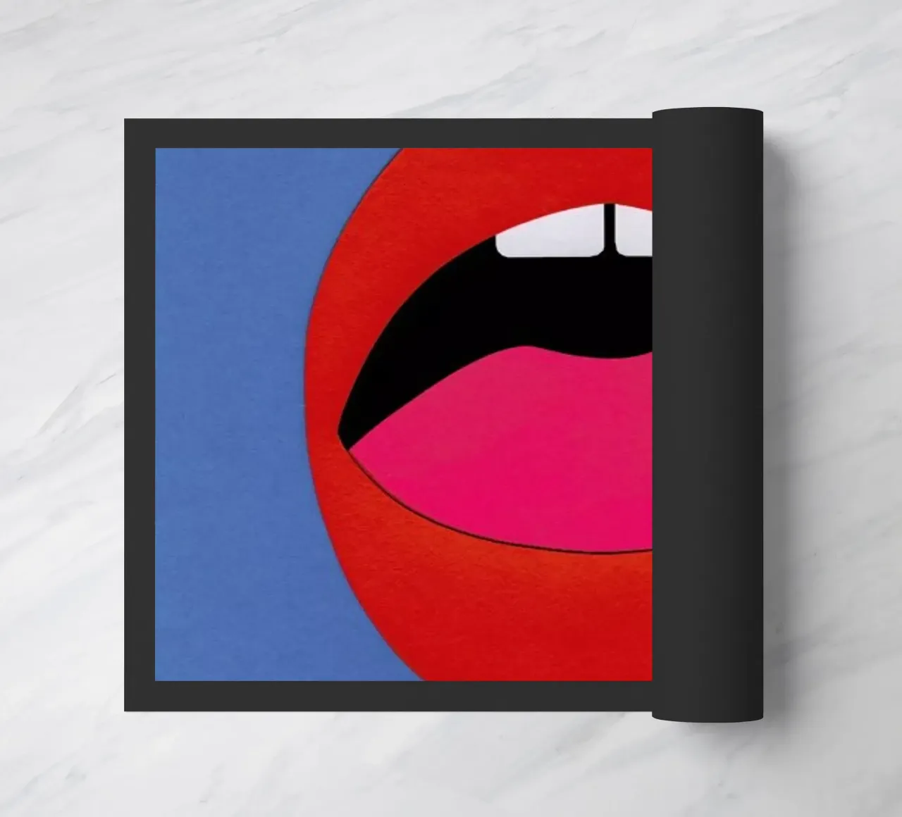 Red Lips doormat by Rosi Feist