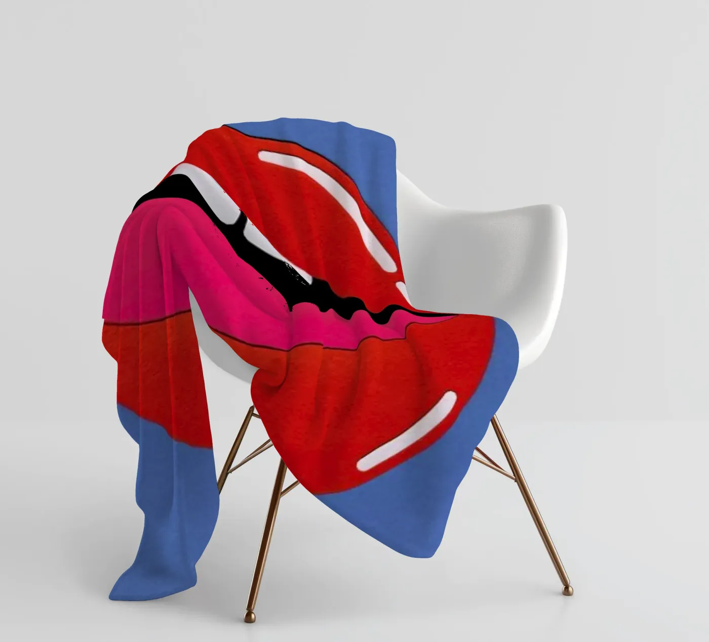 Red Lips Fleecedecke von Rosi Feist