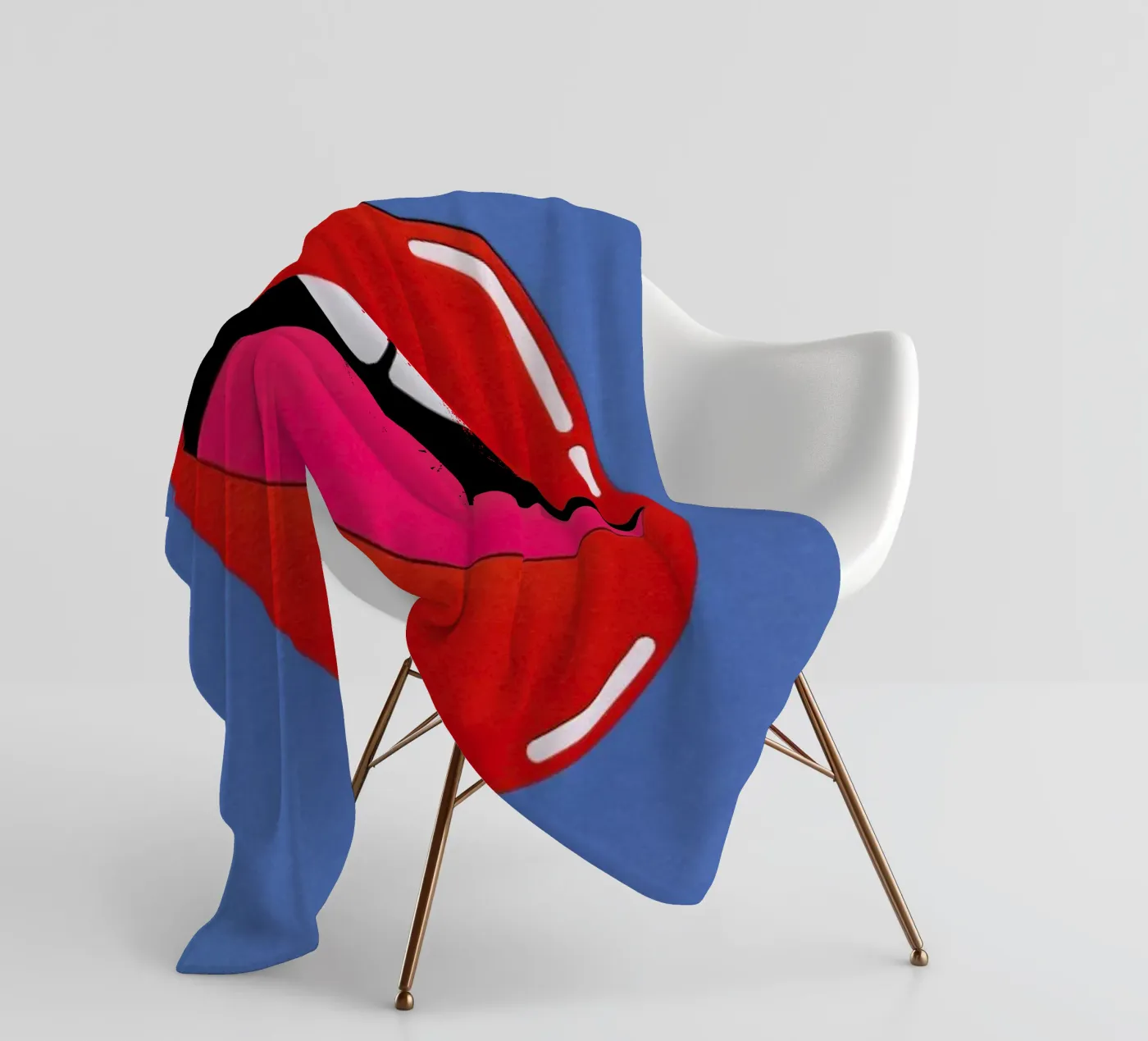 Red Lips Fleecedecke von Rosi Feist