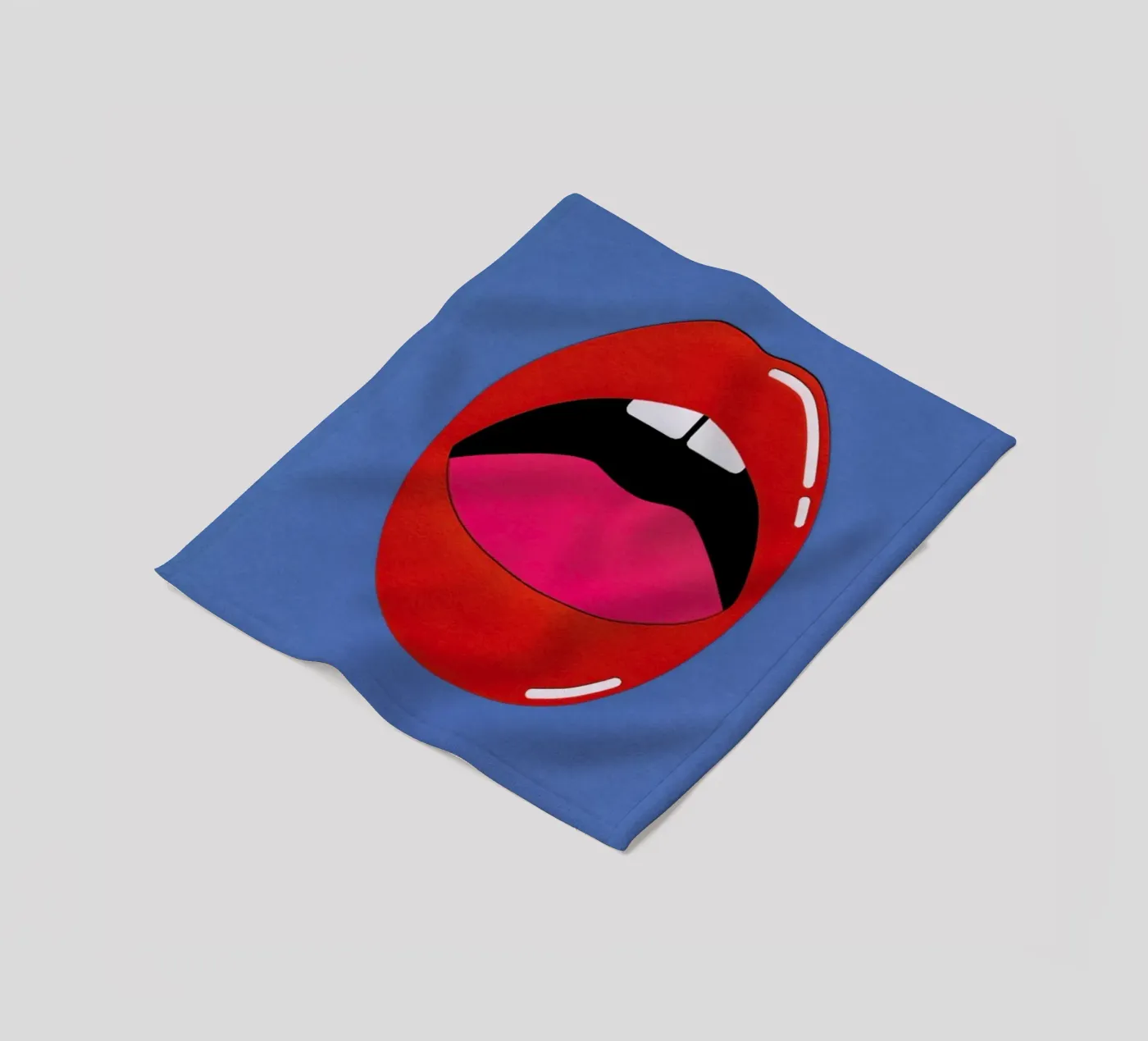 Red Lips Fleecedecke von Rosi Feist