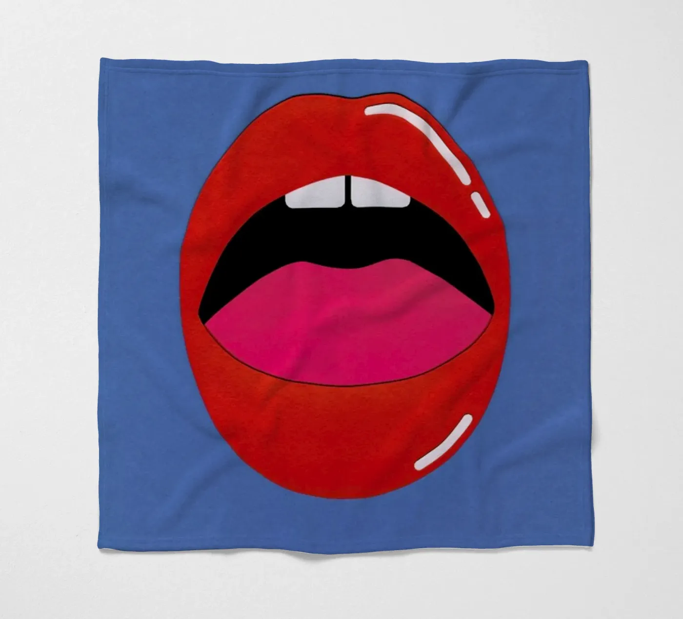 Red Lips Fleecedecke von Rosi Feist