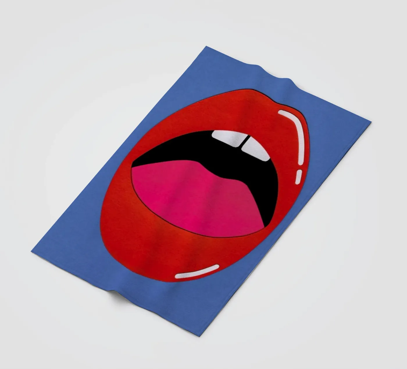 Red Lips Fleecedecke von Rosi Feist