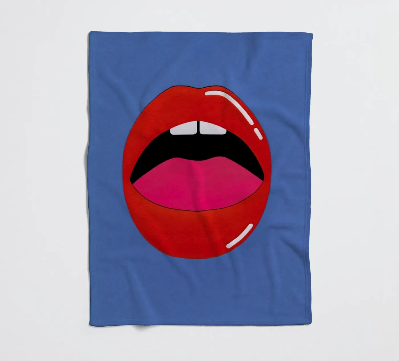 Red Lips Fleecedecke von Rosi Feist