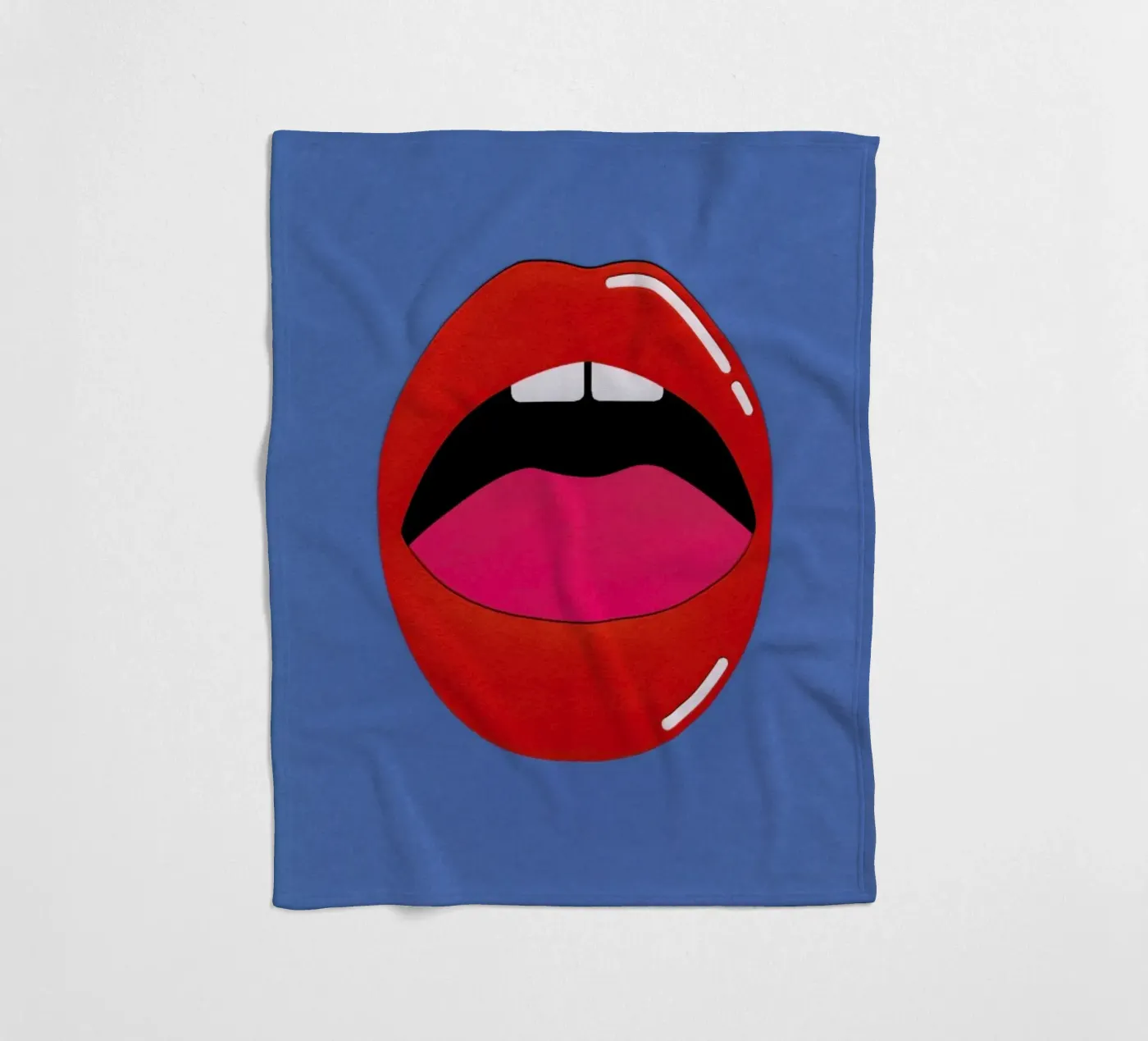 Red Lips Fleecedecke von Rosi Feist
