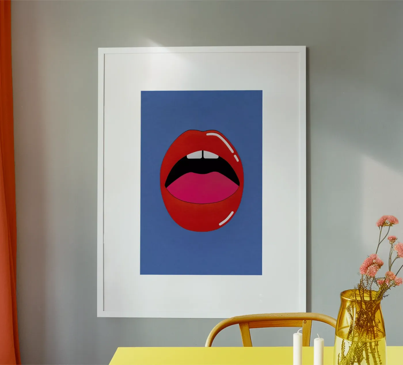 Red Lips Poster von Rosi Feist
