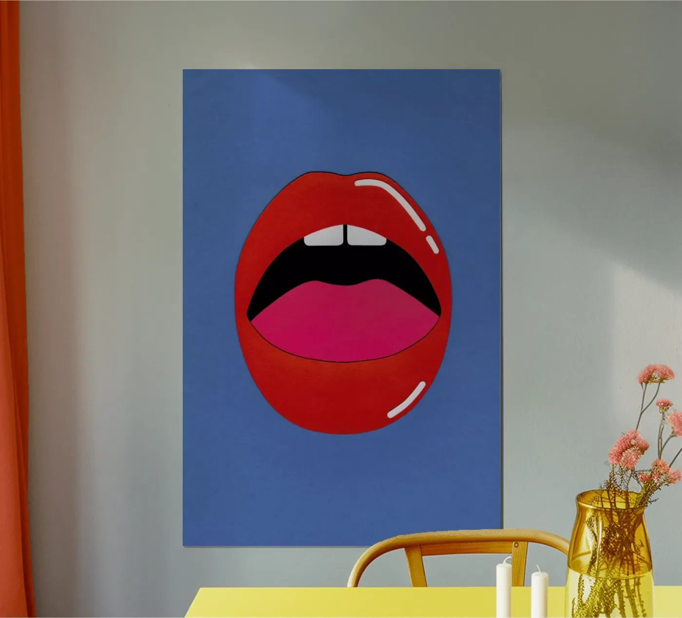 Red Lips Poster von Rosi Feist