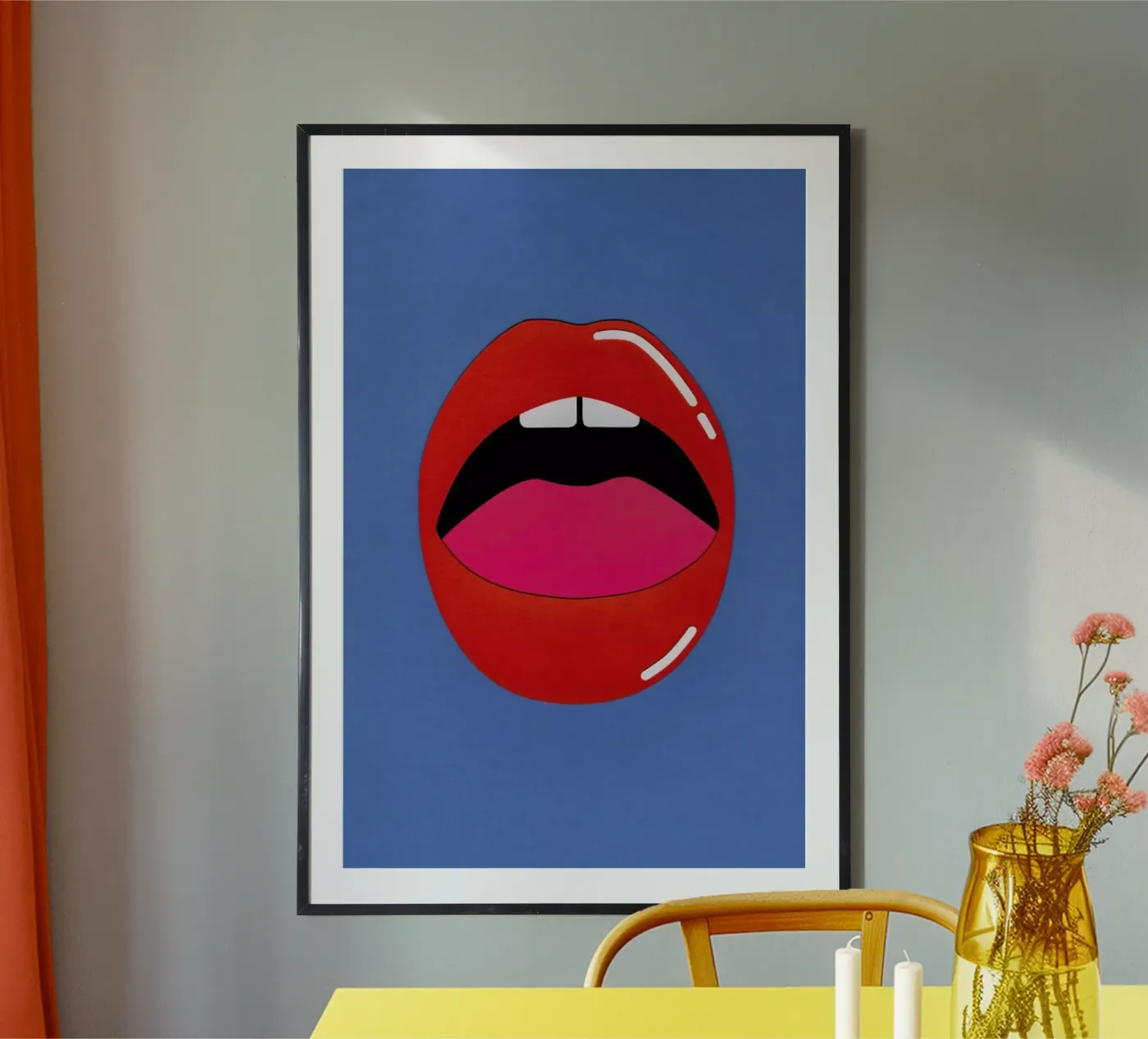 Red Lips Poster von Rosi Feist