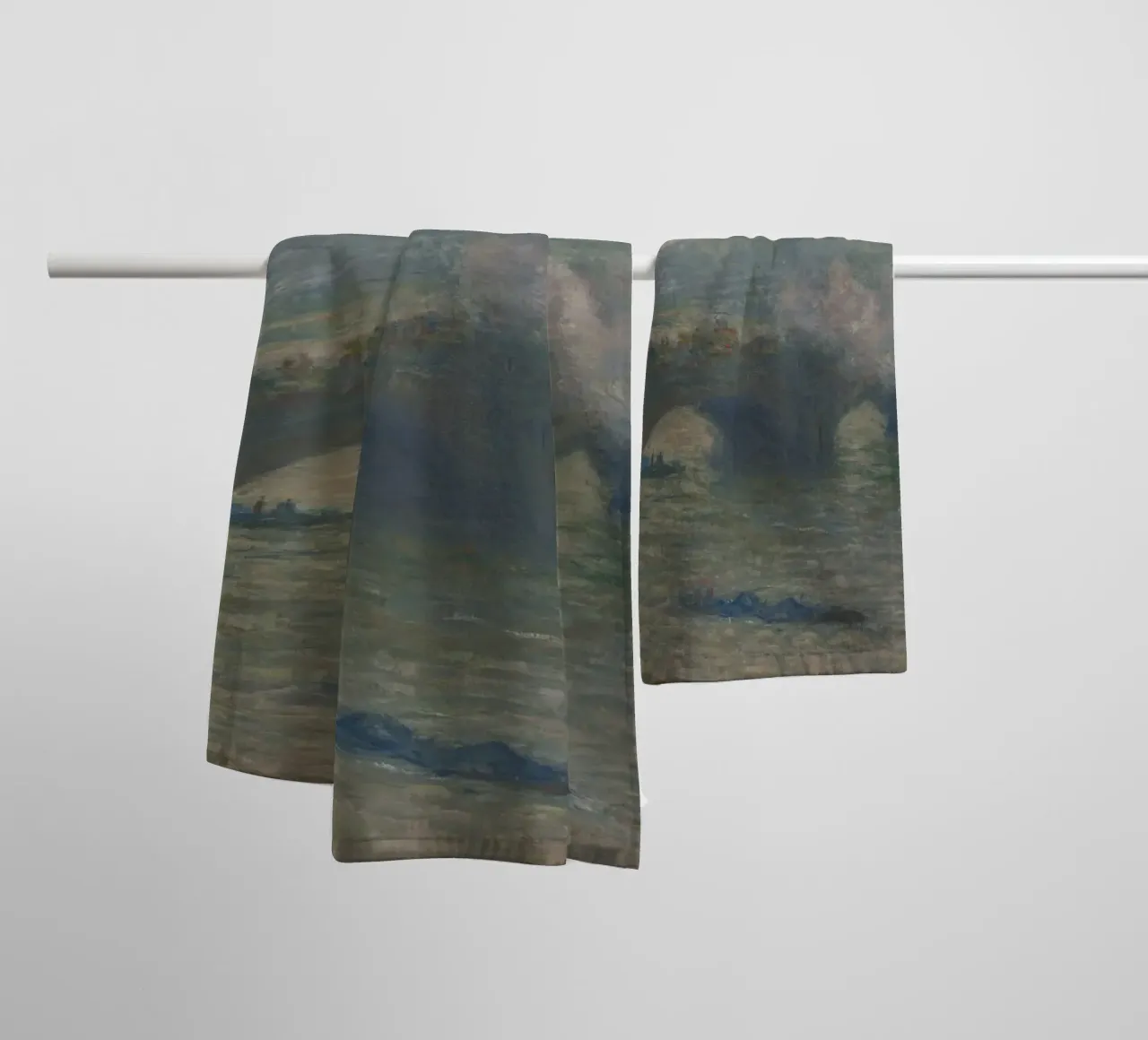 Claude Monet - Waterloo Bridge, Gray Day towel by Timeless Artworks