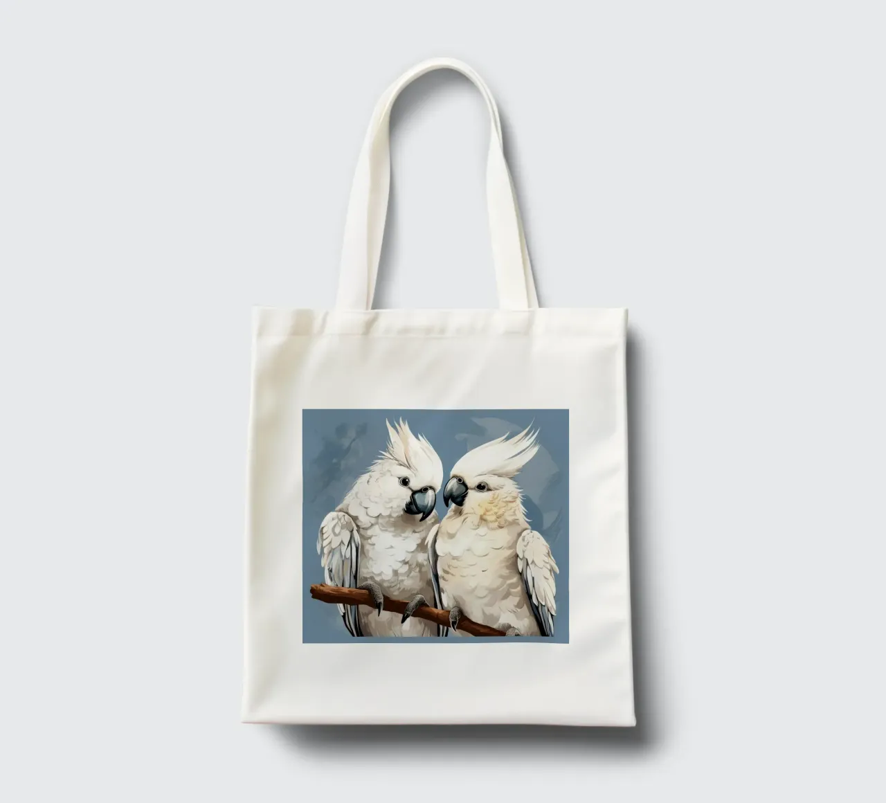 Duo di cacatua retrò borsa in juta da Funny Animals