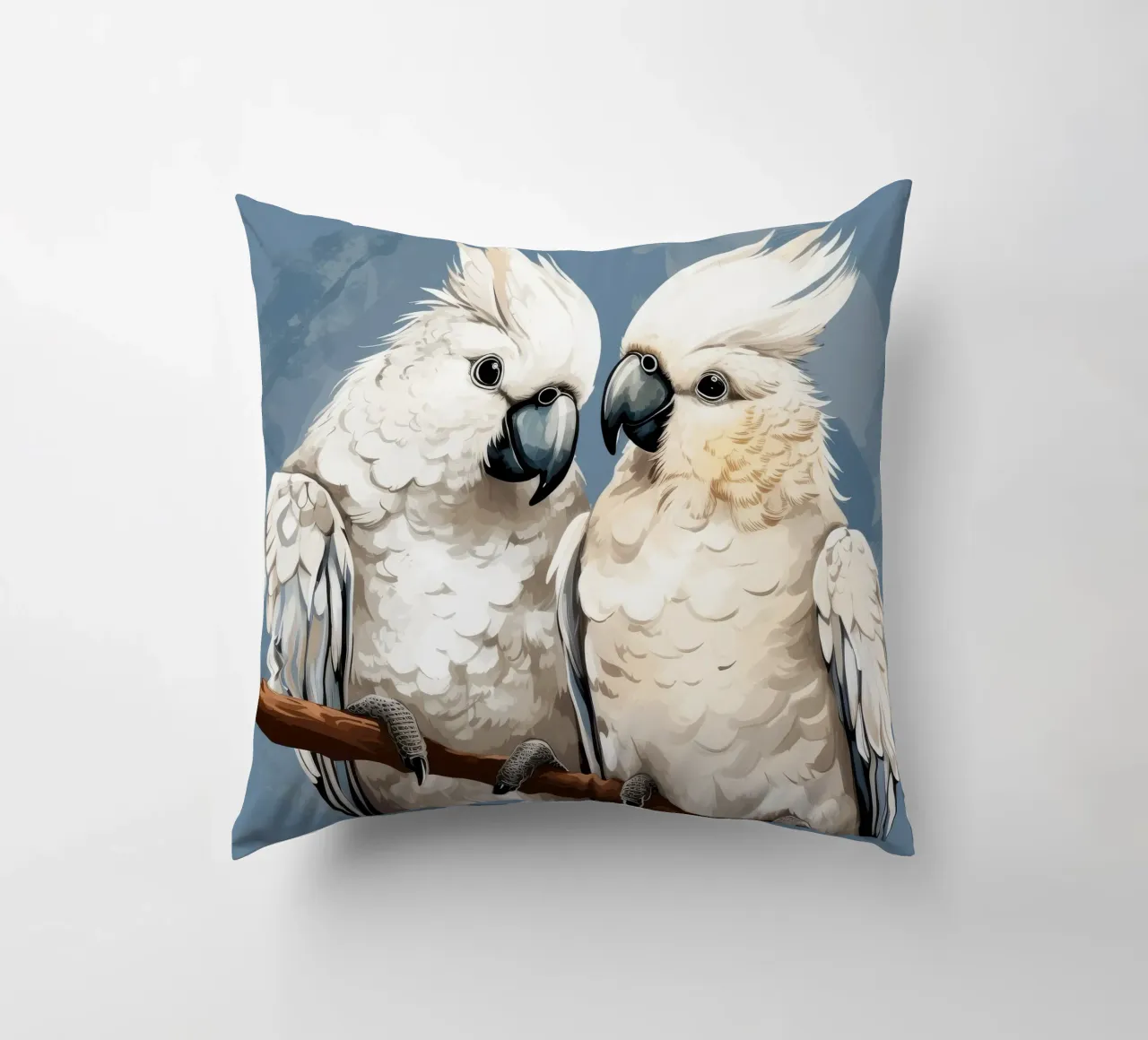 Duo di cacatua retrò cuscino da Funny Animals
