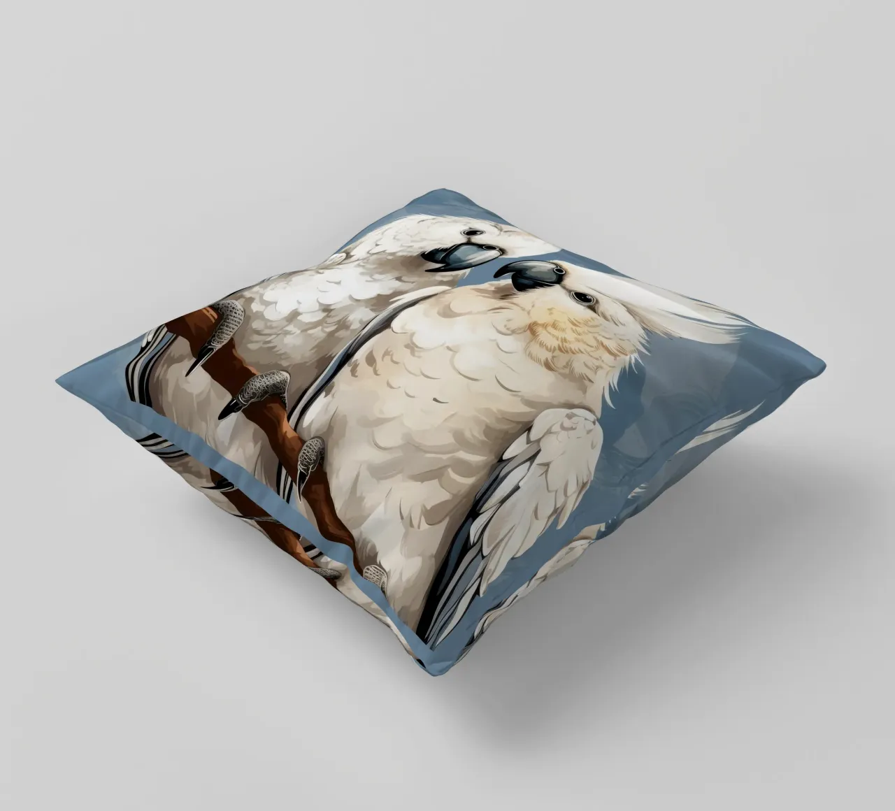 Duo di cacatua retrò cuscino da Funny Animals