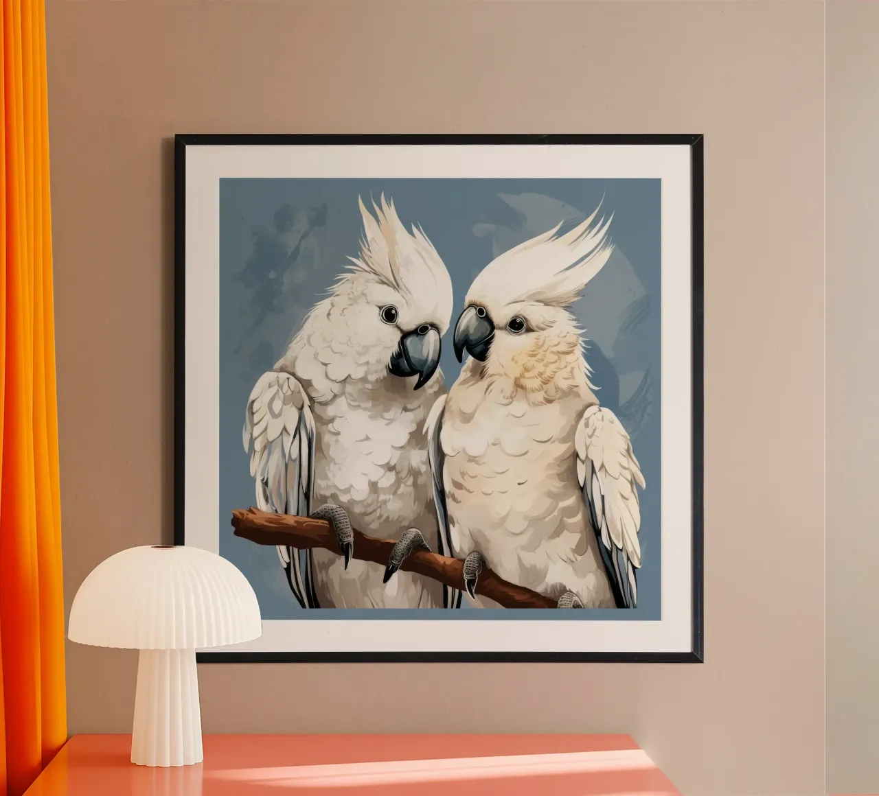 Duo di cacatua retrò carta hahnemühle da Funny Animals
