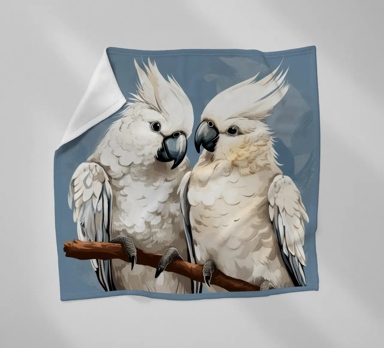 Duo di cacatua retrò coperta in pile da Funny Animals