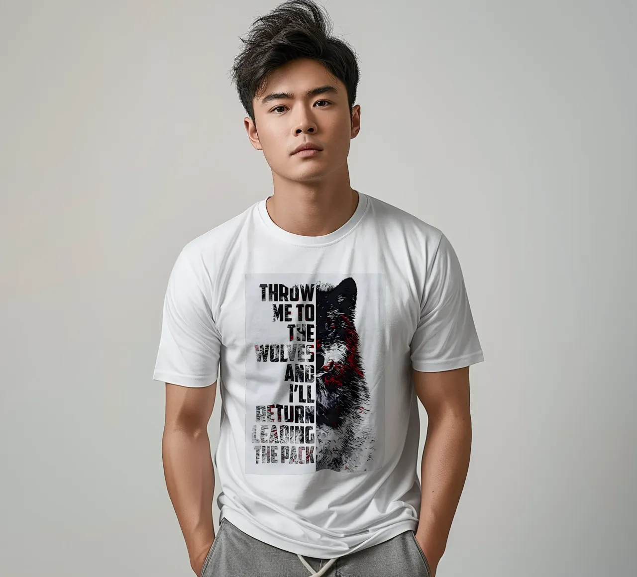 Animale lupo t-shirt da Pierre Walton