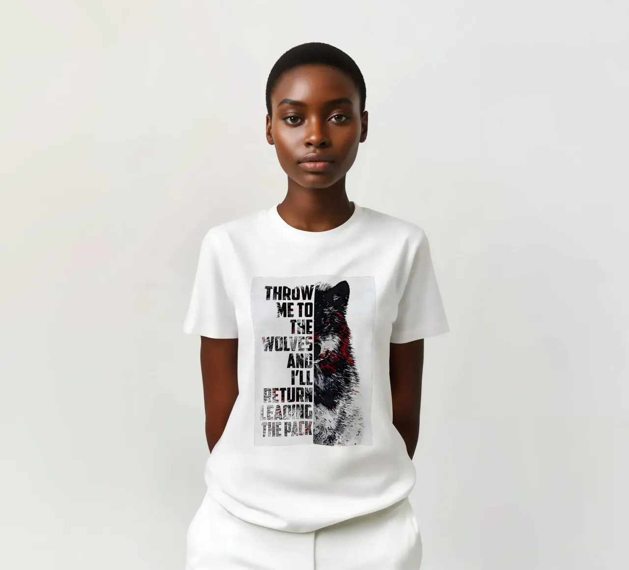 Animale lupo t-shirt da Pierre Walton