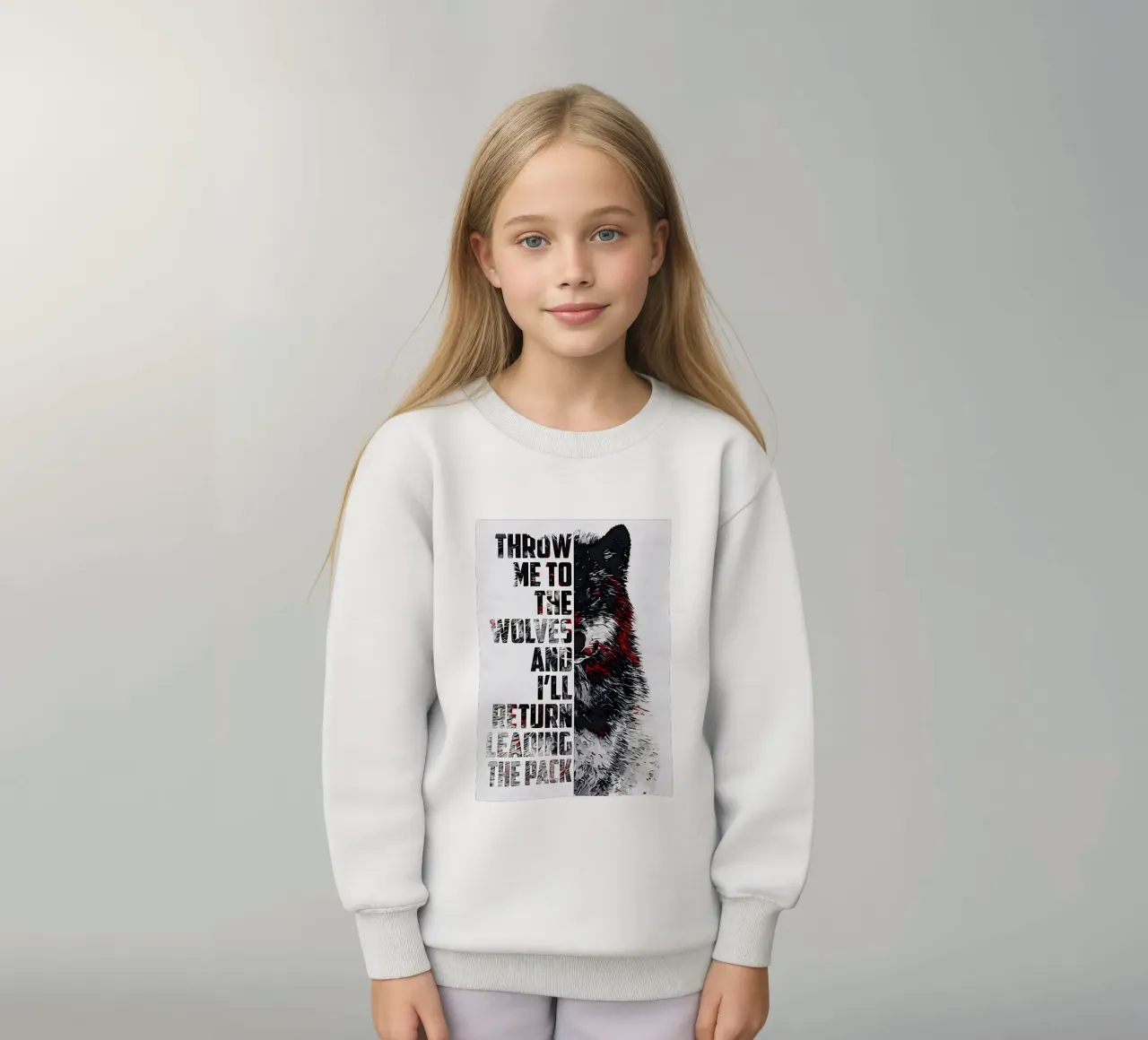 Animale lupo felpa bambino da Pierre Walton