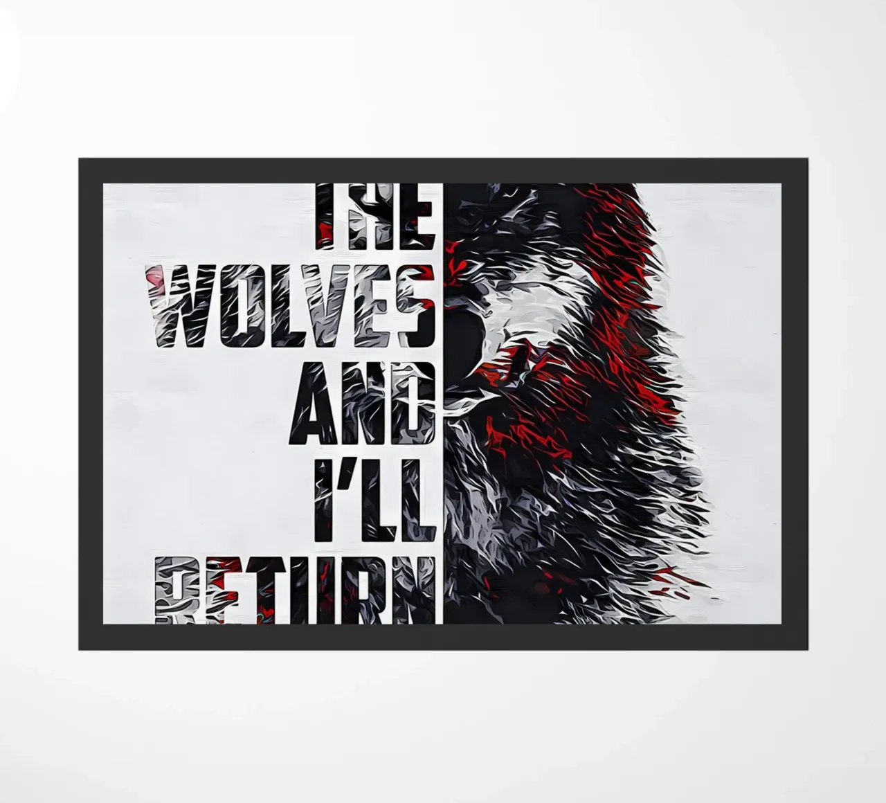 Wolf Dier deurmat van Pierre Walton