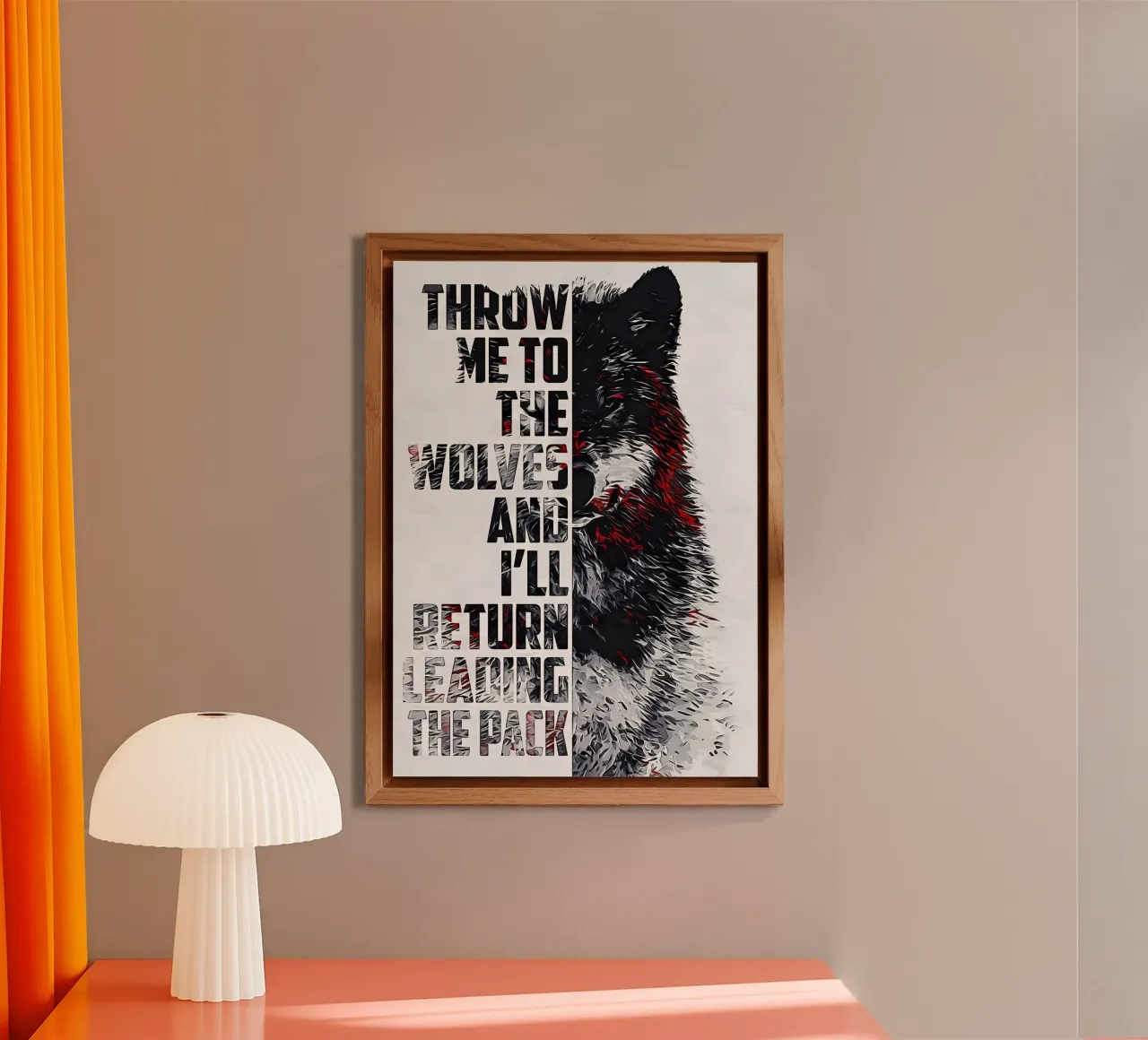 Animale lupo alluminio dibond da Pierre Walton