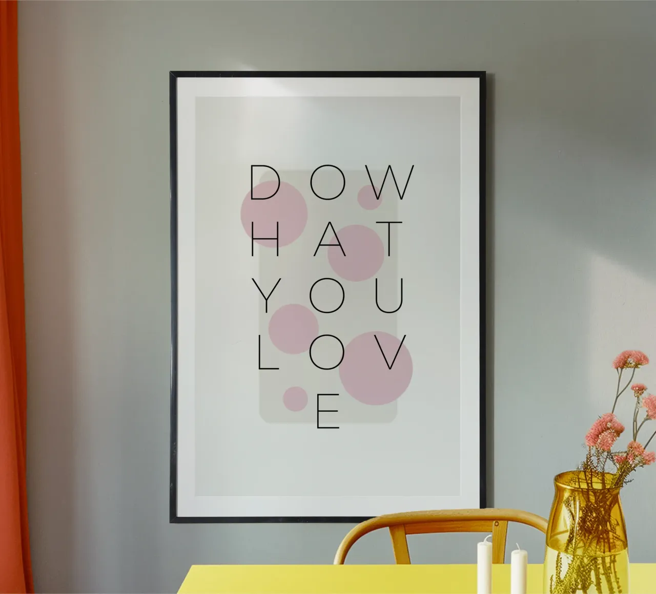 Tu, was du liebst - rosa Poster von Melanie Viola