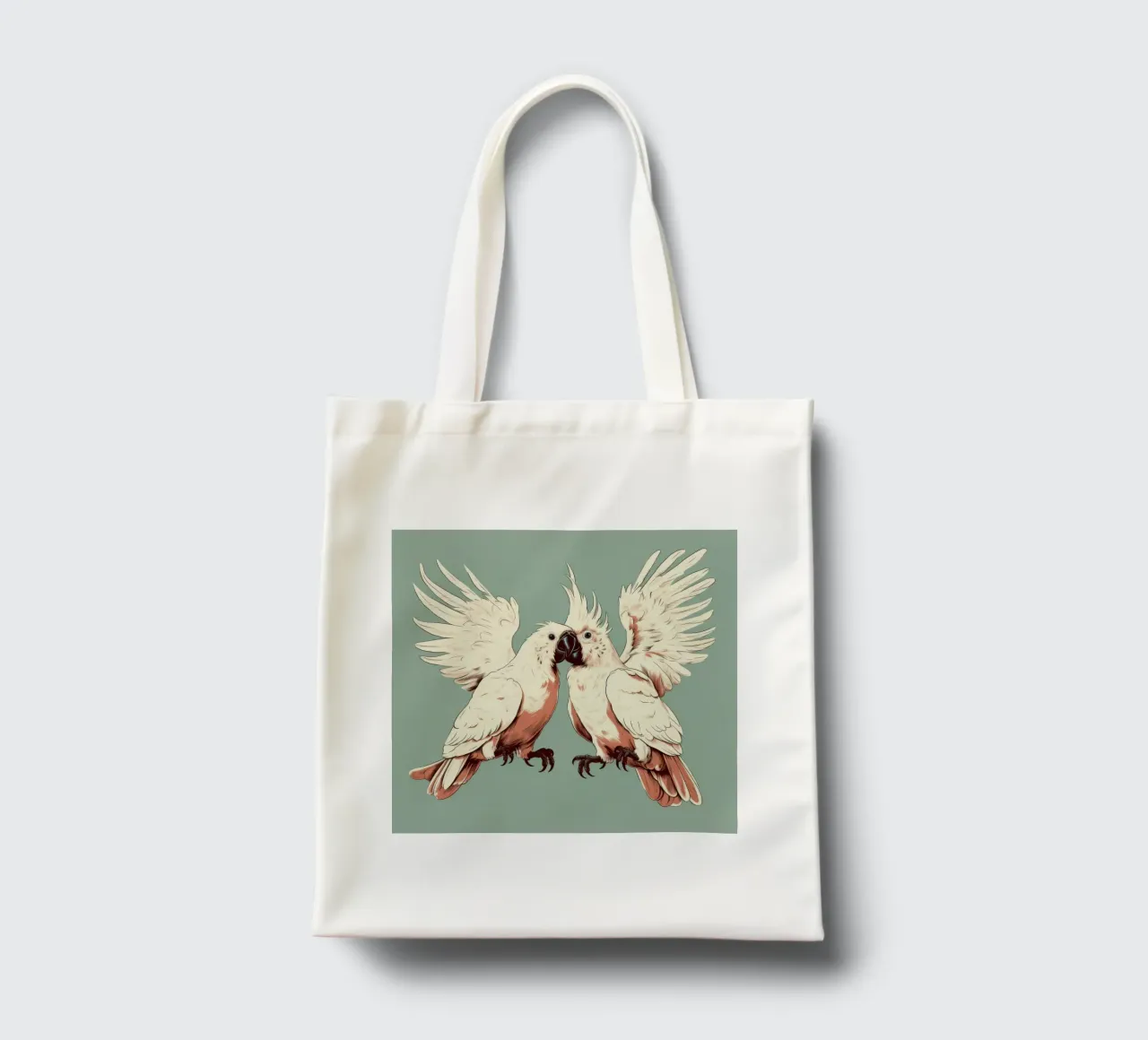 Duo di cacatua retrò borsa in juta da Funny Animals